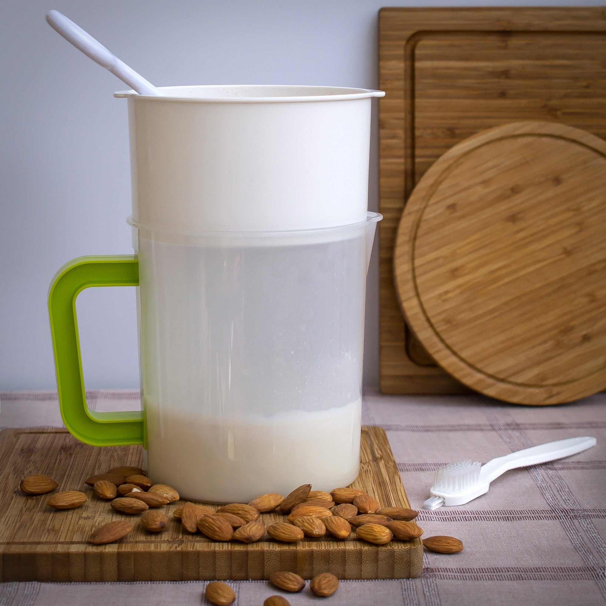 Nut Milk & Greek Yogurt Maker - Reusable & Durable Nut Milk Bag Alternative - Fine Mesh Stainless Steel - Soy/Oat/Almond Milk -