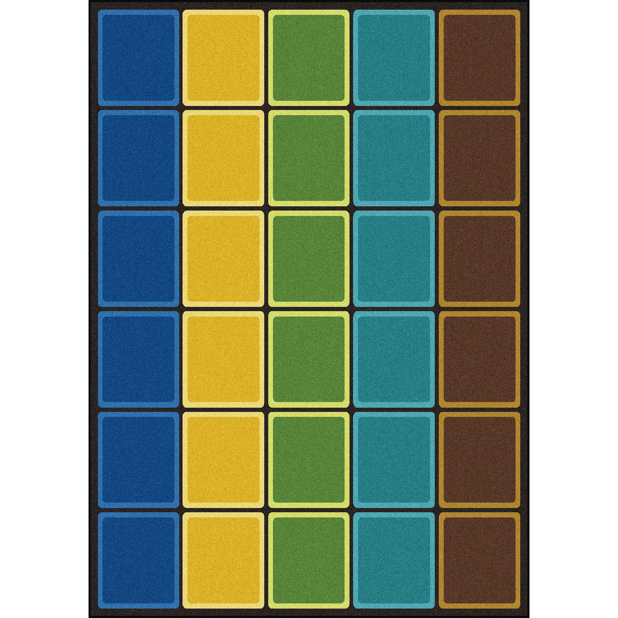 Joy Carpets Blocks Abound Rug, Earthtone, 7 '8 '' X 10 '9 ''