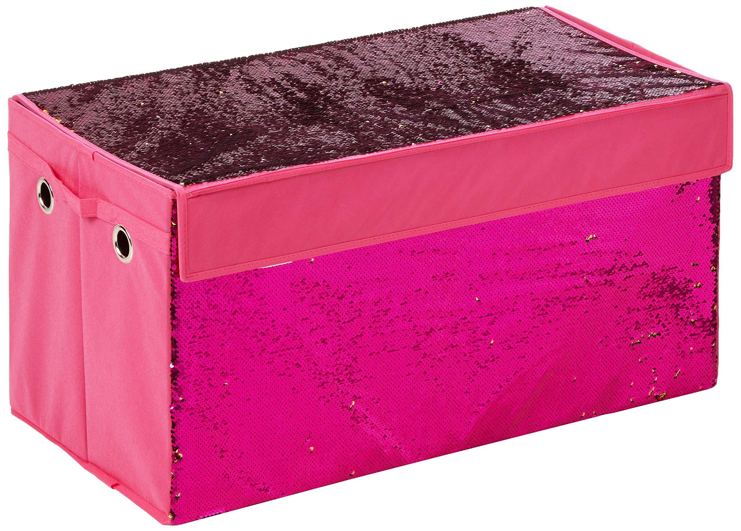 Urban Shop Reversible Sequin Collapsible Storage Trunk, Pink