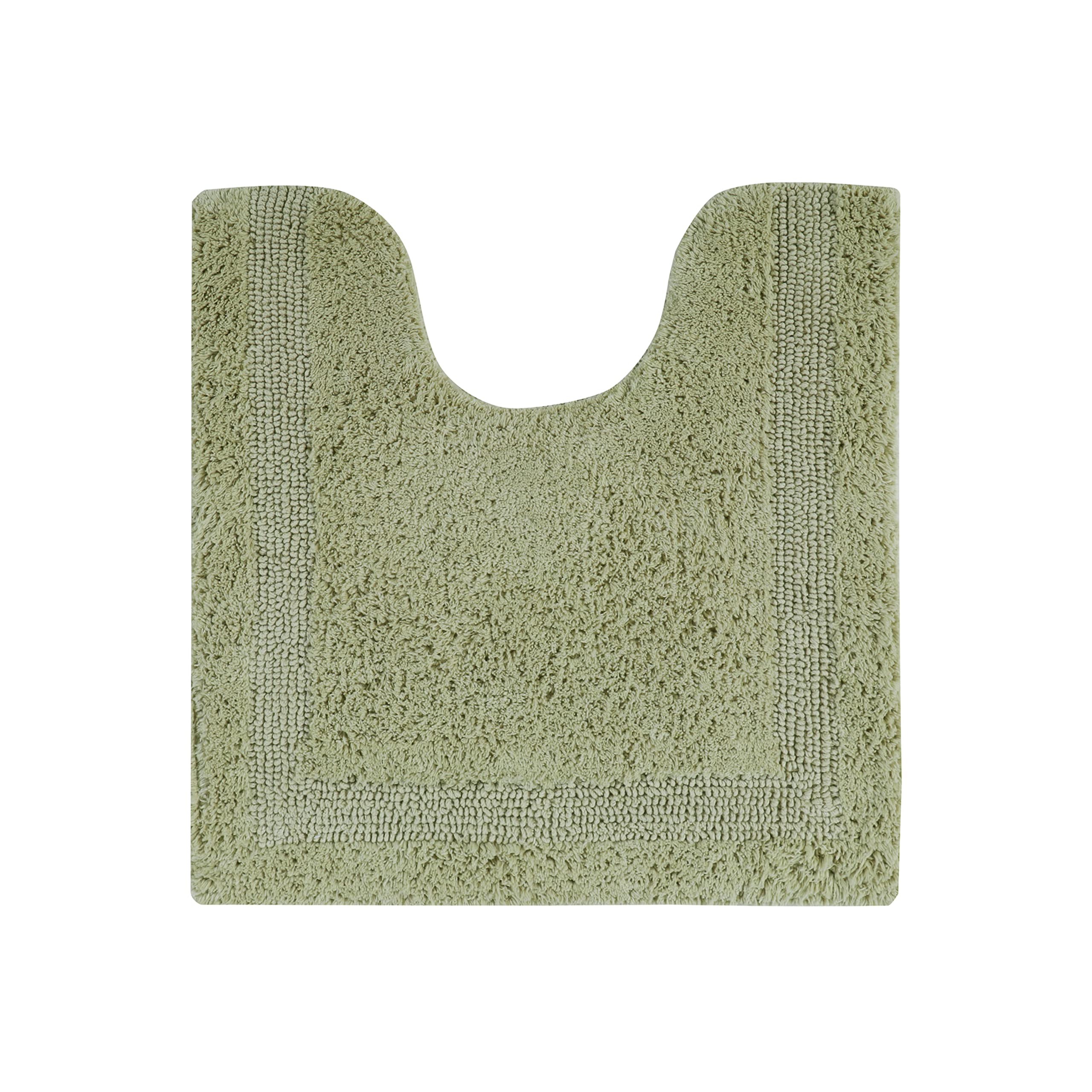 Better Trends 100% Cotton Lux Collection Bath Mats, Sage Contour Bath Mat - Tufted, Reversible & Absorbent & Machine Washable Ba
