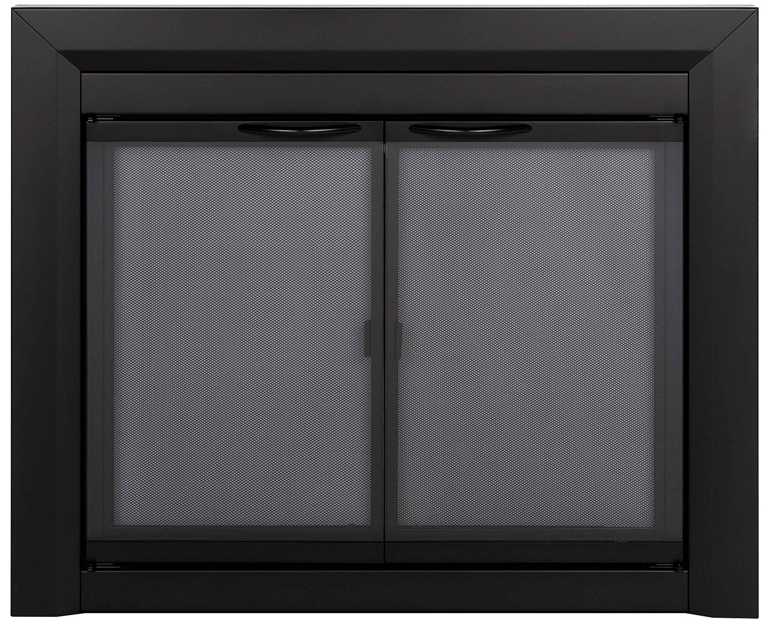 Pleasant Hearth Carlisle Fireplace Glass Door, Medium (Cl-3001), Black