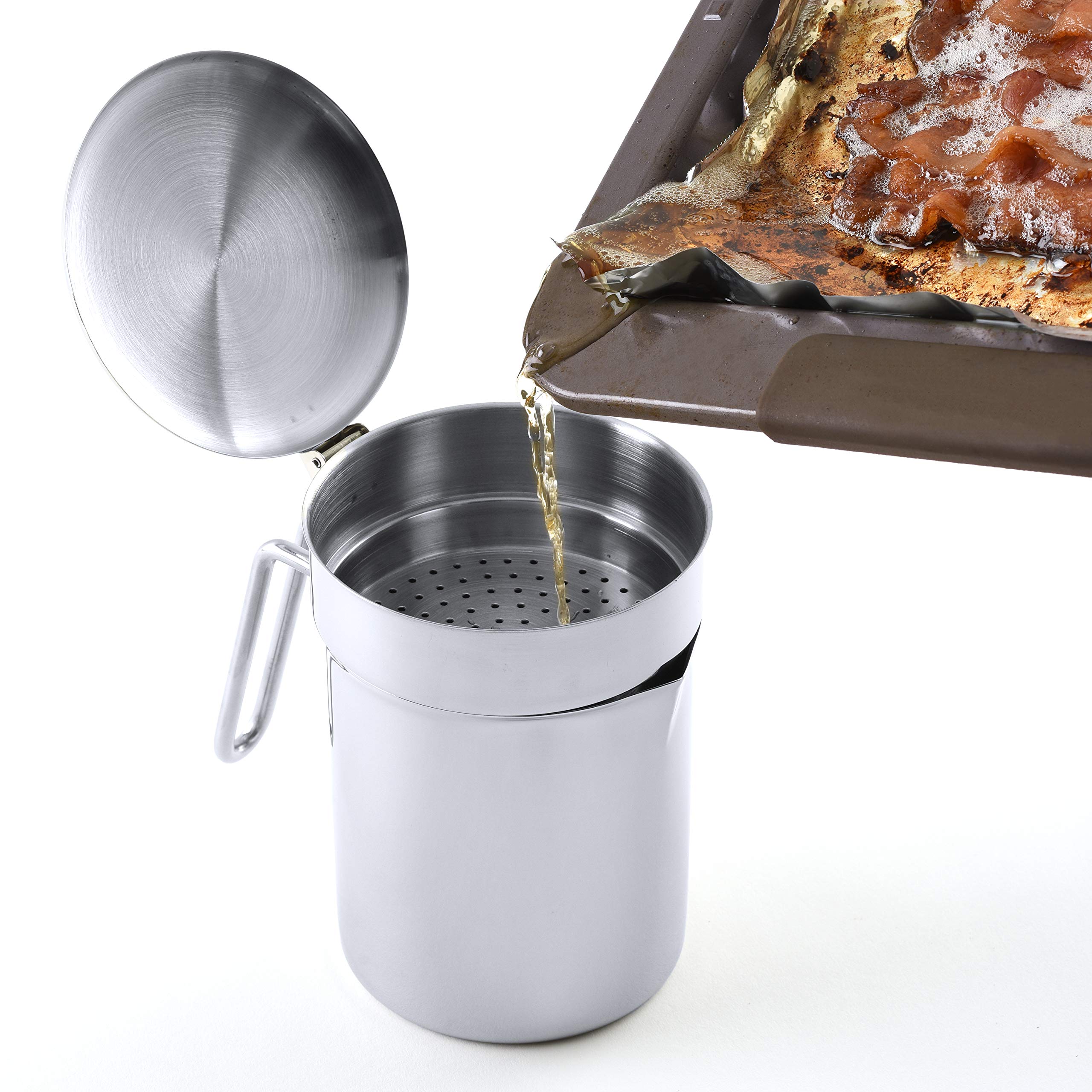 Norpro Stainless Steel Strainer Grease Catcher, One Size, Silver