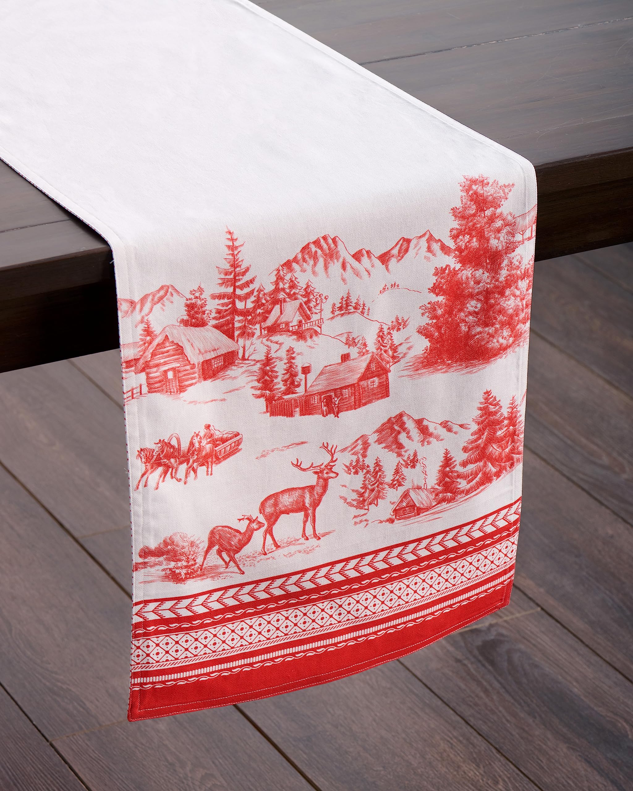 Maison D' Hermine Tablerunner 100% Cotton Table Runner Decorative Table Covers For Mothers Day Gifts, Dining, Wedding, Buffet, W