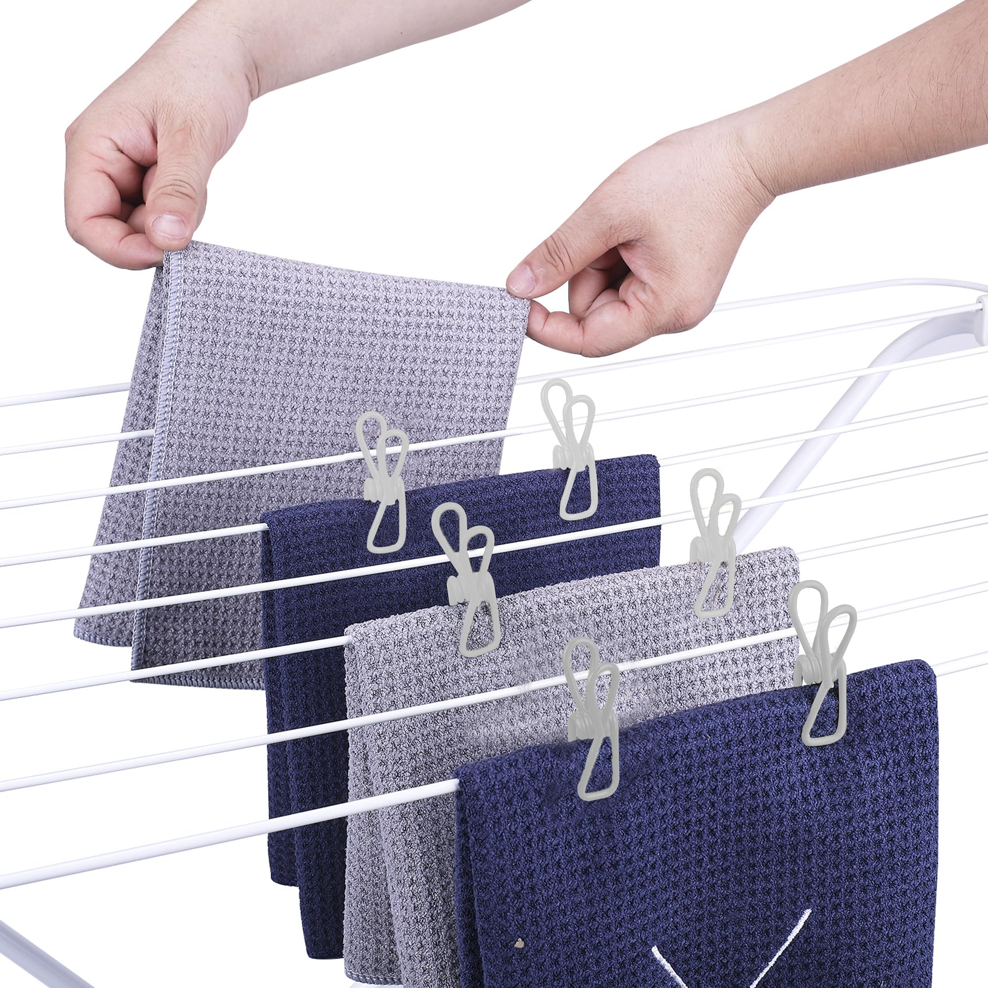 30 Pack White Chip Bag Clips For Food - Pvc 2 Inch Coated Sealer For Sealing Food - Paper Holder, Clothesline Clip For Laundry H