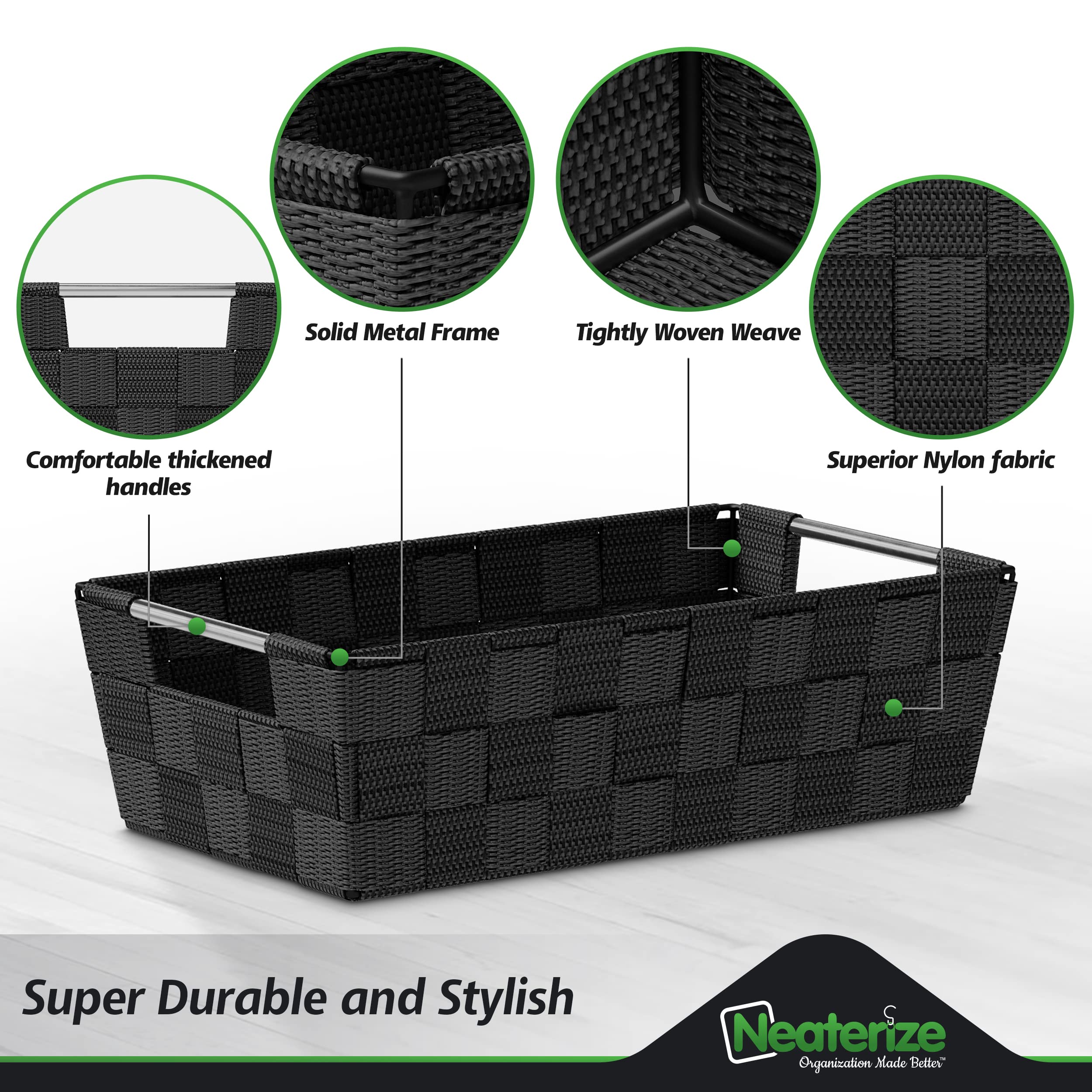 Basket For Closet Organization And Storage (Set Of 9) - Prefect Storage Baskets For Bathroom, Laundry, Baby Nursery Clothes, Lin