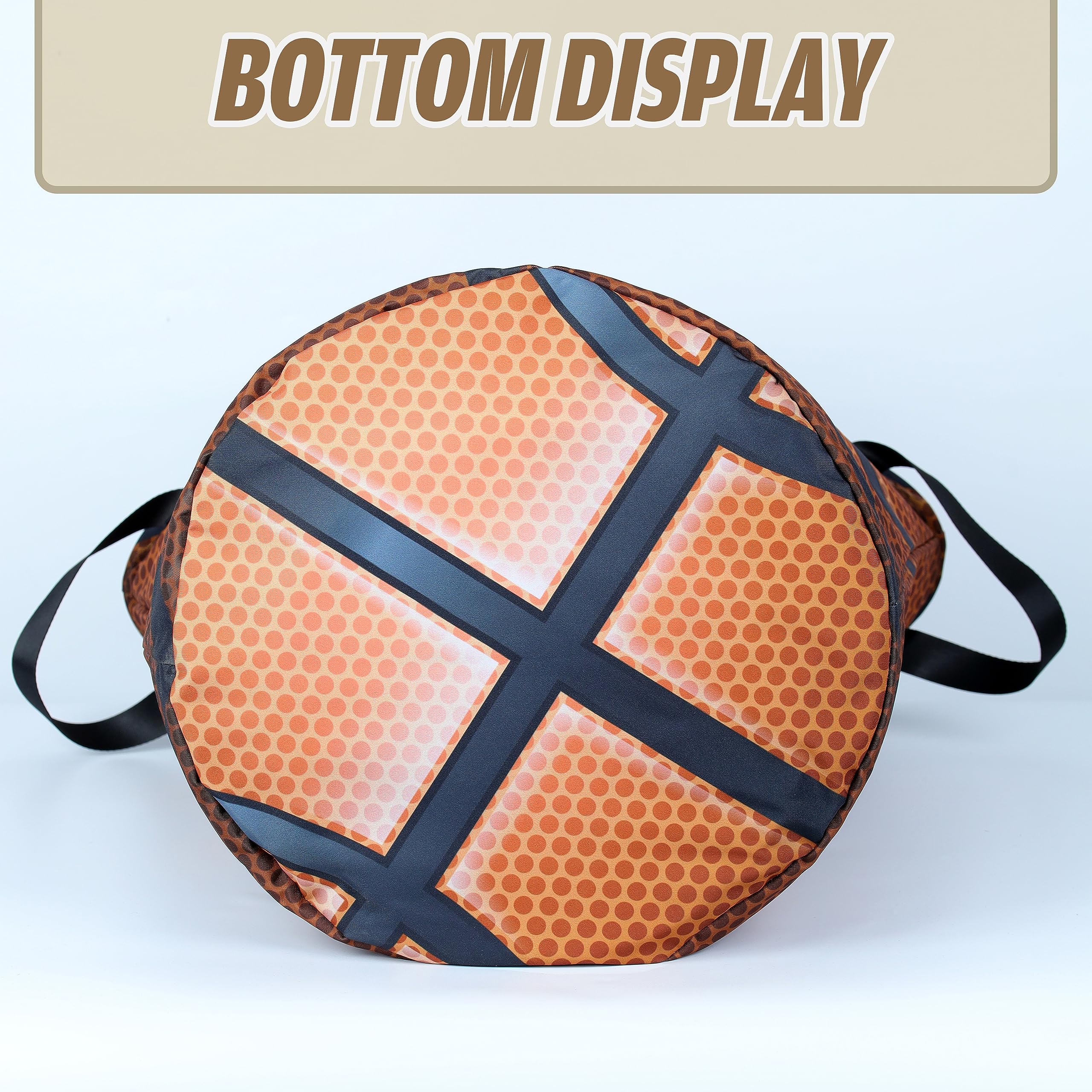 Basketball Texture Laundry Basket Funny Ball Foldable Oxford Cloth Funny Tote Bag Laundry Hamper Clothes Storage Bucket Organize