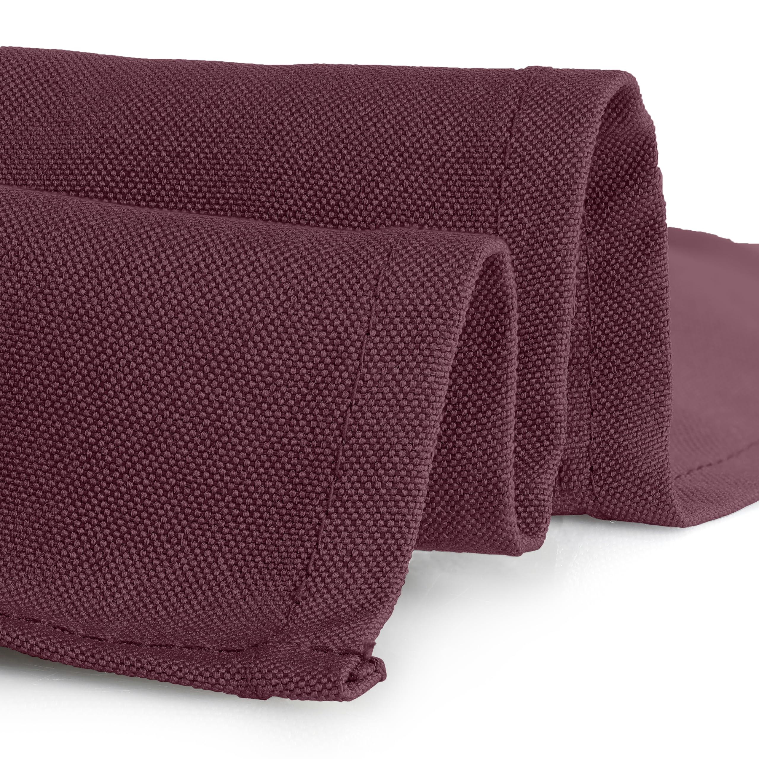 Gee Di Moda Cloth Napkins - 17 X 17 Inch Burgundy Dinner Napkins - Set Of 12 Soft & Absorbent Washable Fabric Cloth Table Napkin