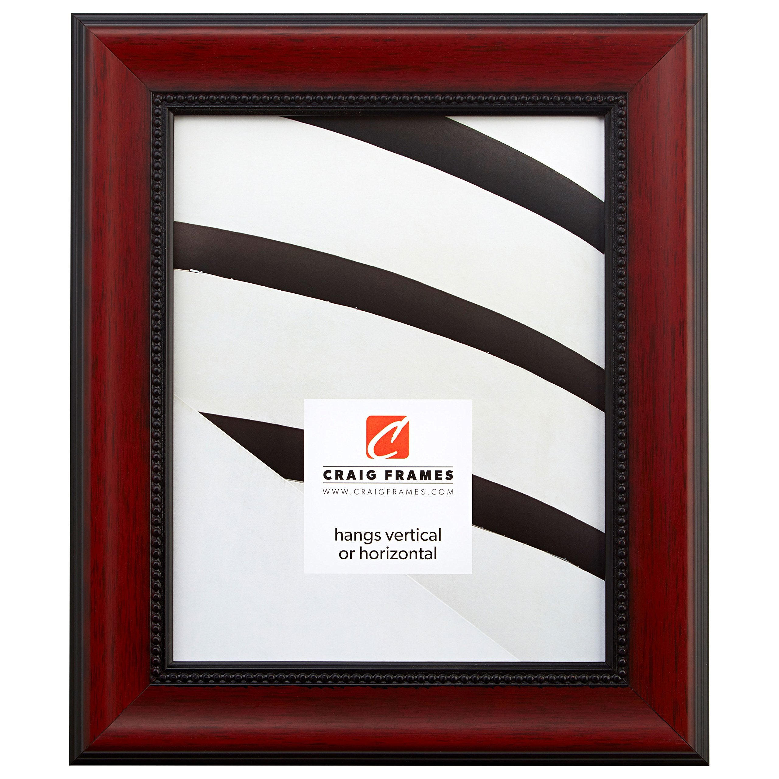 Craig Frames Redcourt, 11x17 Picture Frame, Deep Cherry Red