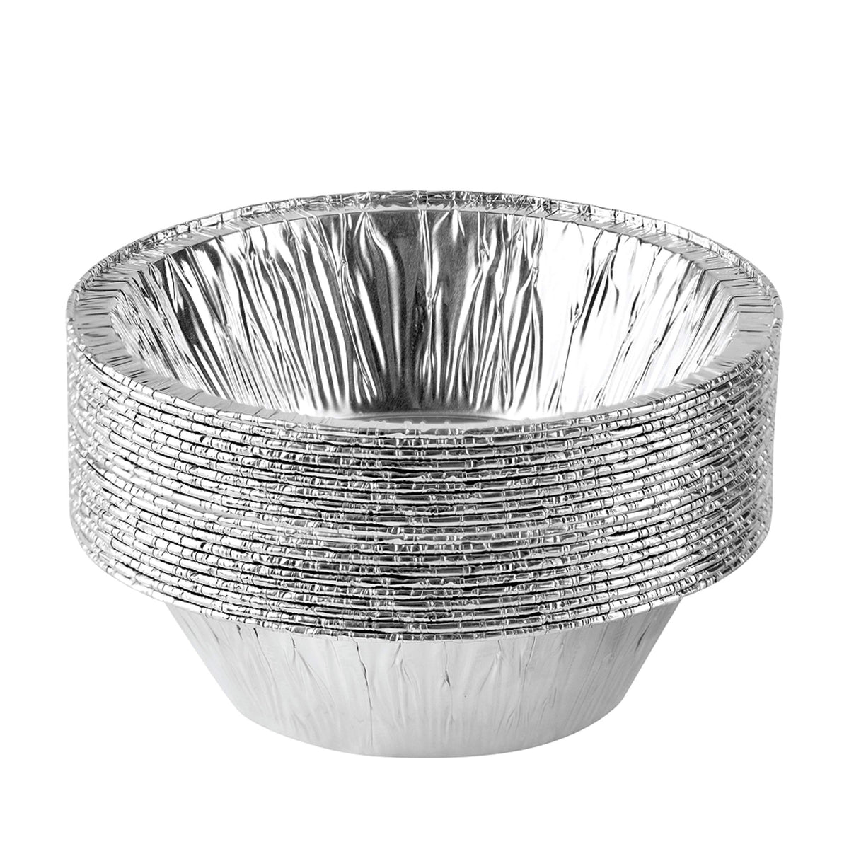 Plasticpro 6'' Inch Round Tin Foil Cake Pans Disposable Aluminum, Freezer & Oven Safe - For Baking, Cooking, Storage, Roasting,