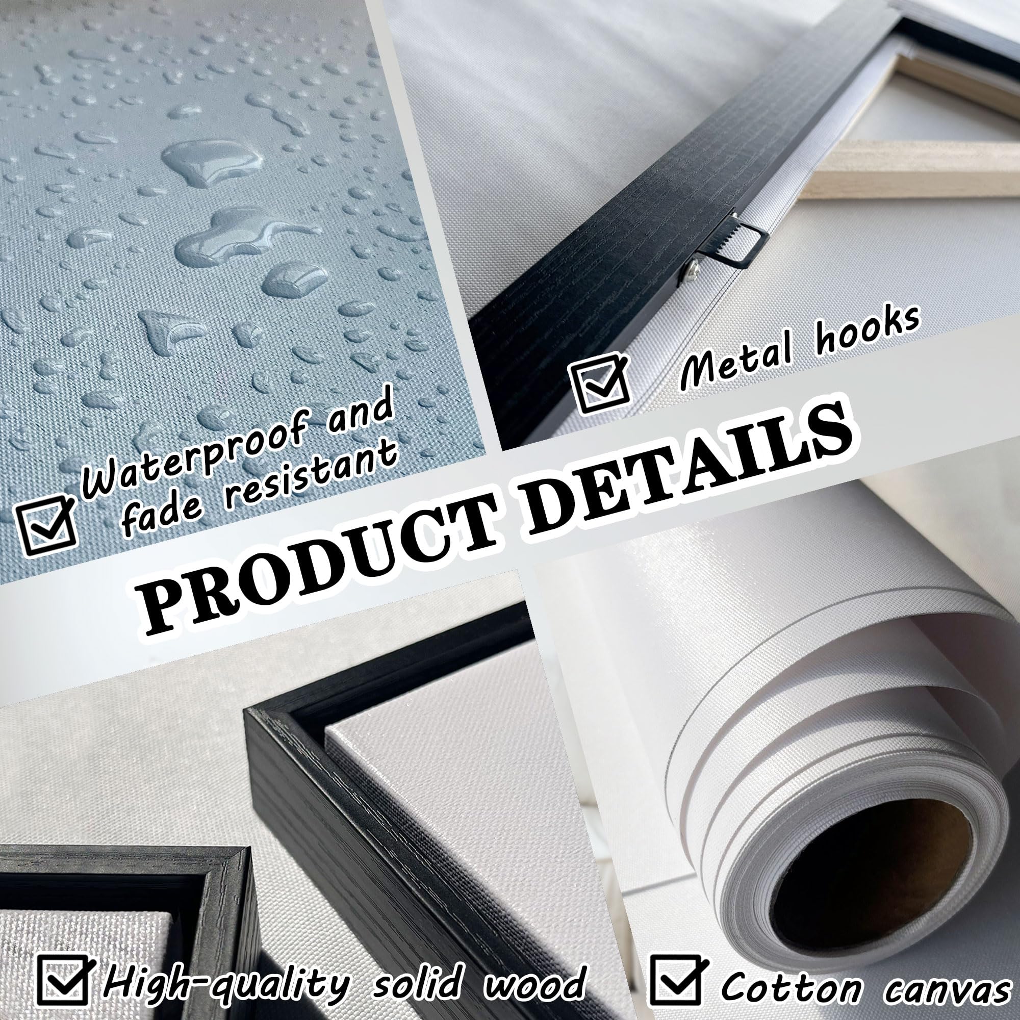 Mofutinpo Framed Abstract Canvas Wall Art Blue Pictures For Living Room Wall Decoration Large Modern Wall Art Office Artwork Wal