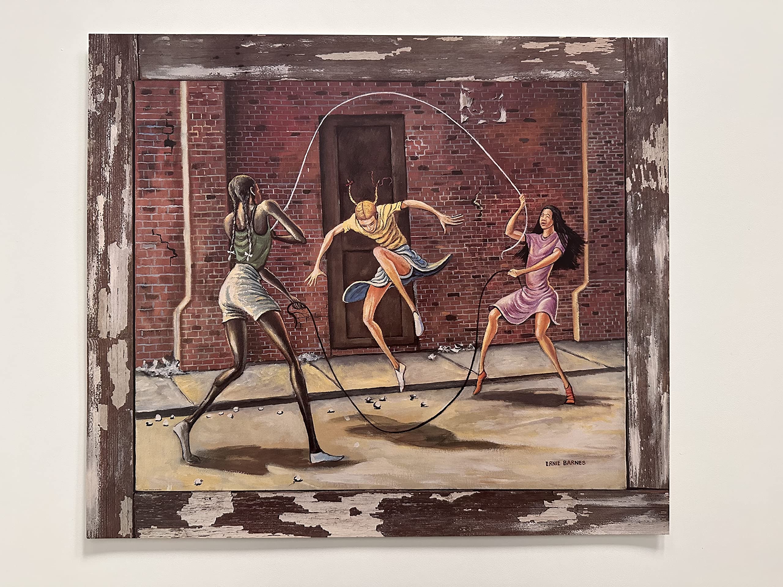 Ernie Barnes Double Dutch Print 16 X 19 In.