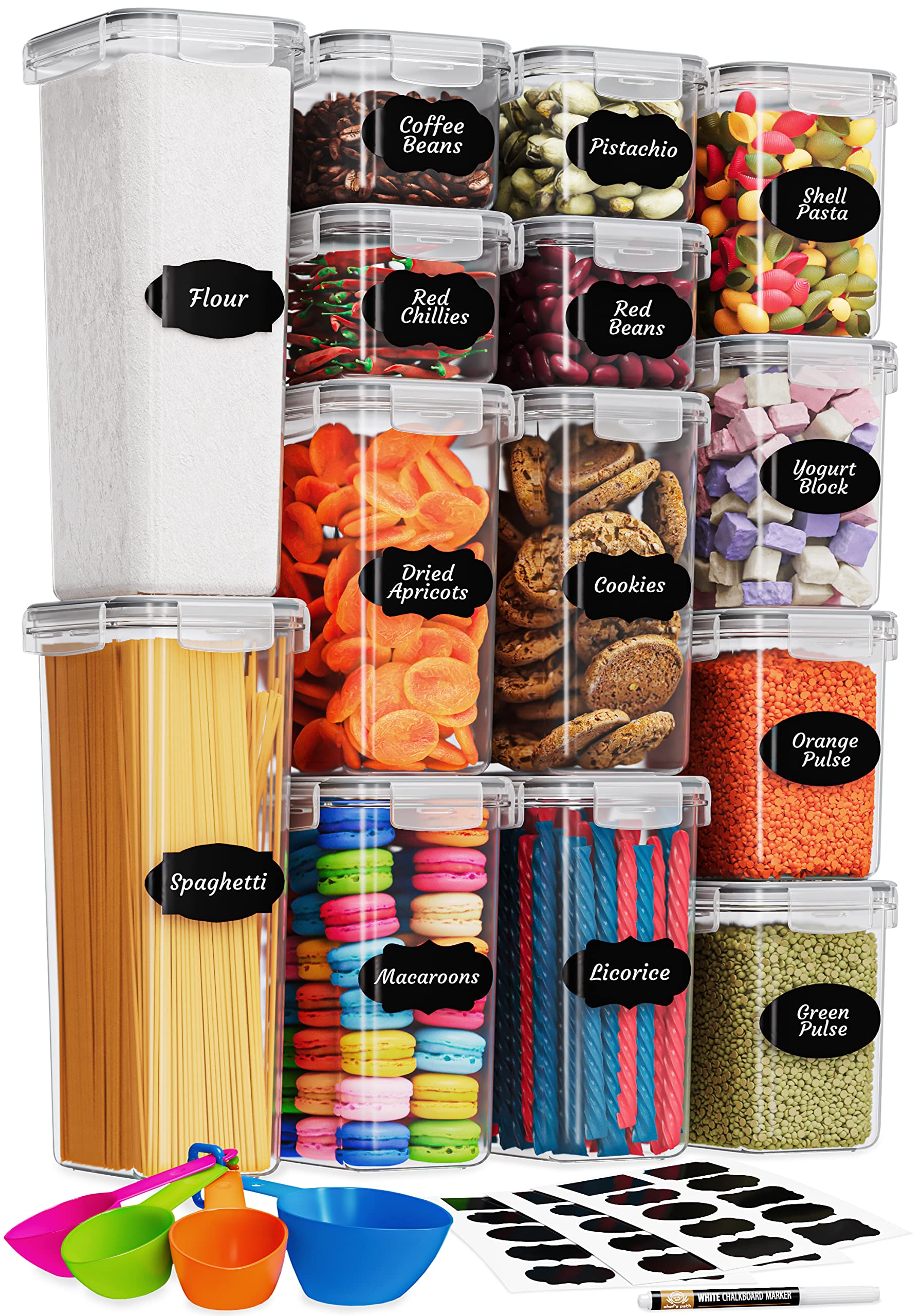 Airtight Food Storage Containers With Lids 14 Pc - Plastic Kitchen Storage Containers For Pantry Organization And Storage - Cere