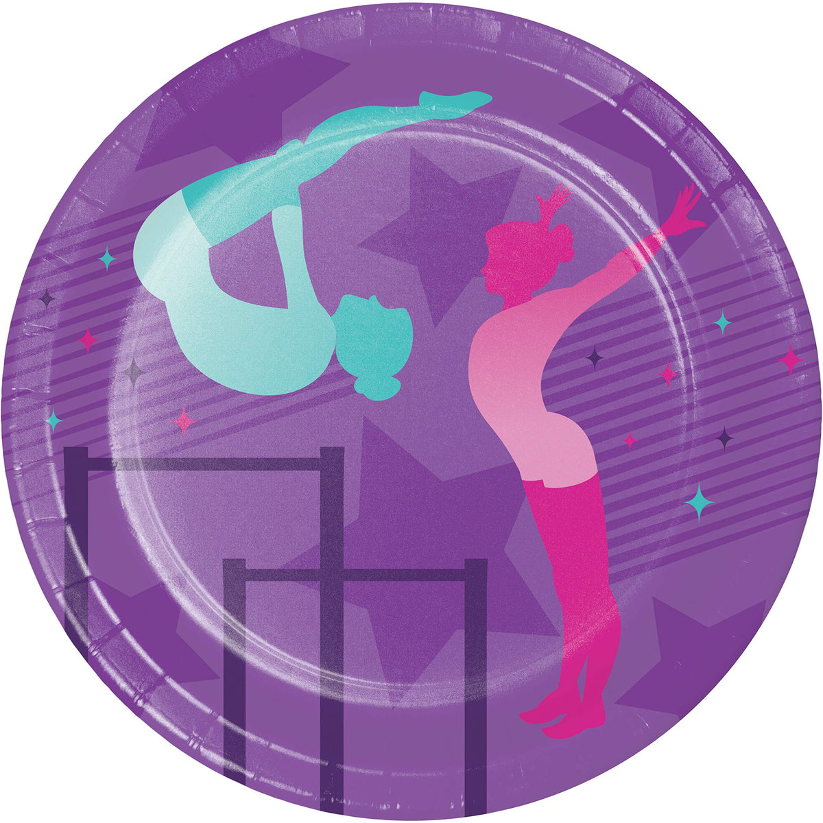 Gymnastics Party Dessert Plates, 8 Ct