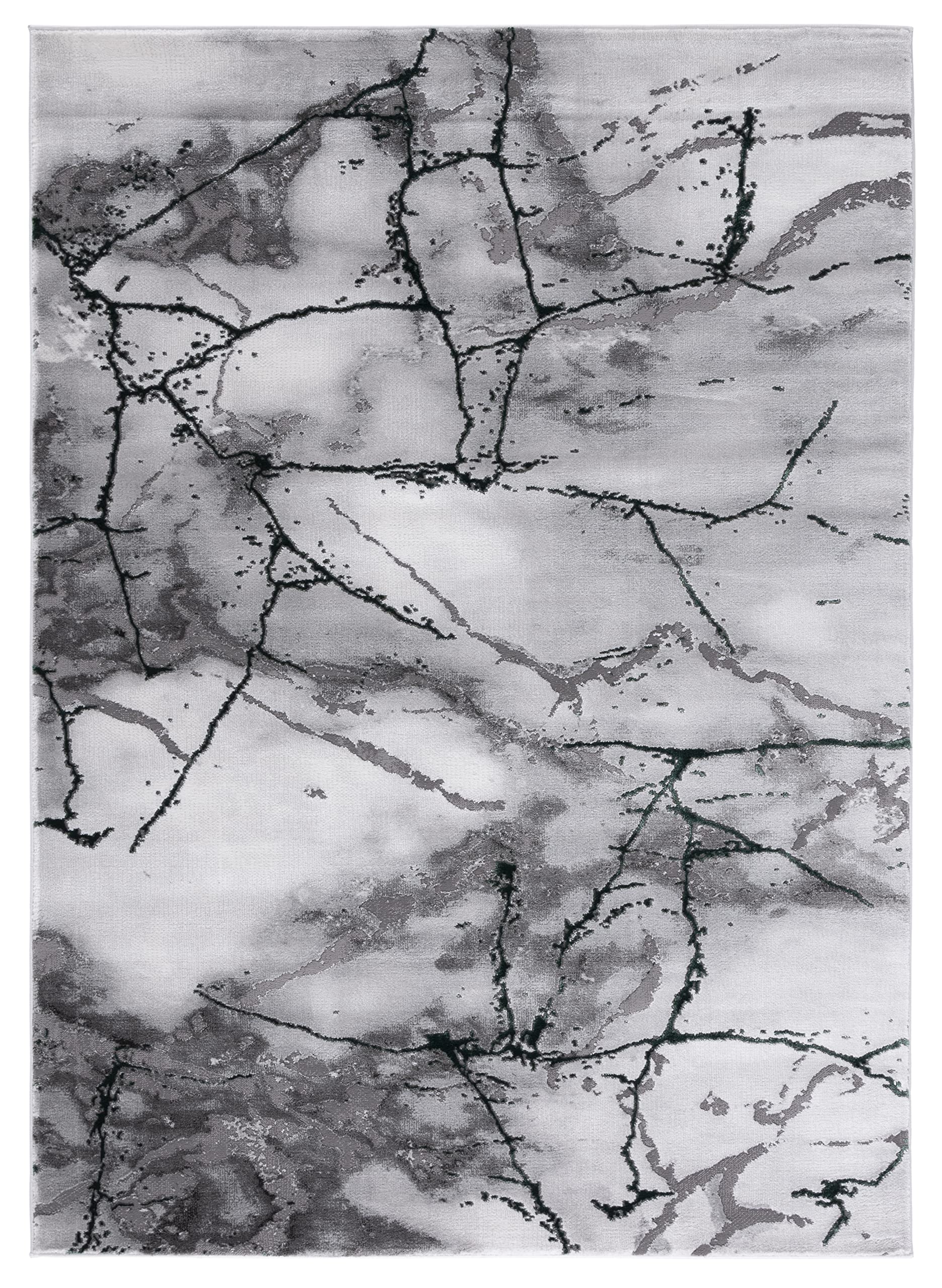 SAFAVIEH Craft Collection Accent Rug - 23 x 4, Grey & Green, Modern Abstract Design, Non-Shedding & Easy Care, Ideal for High 