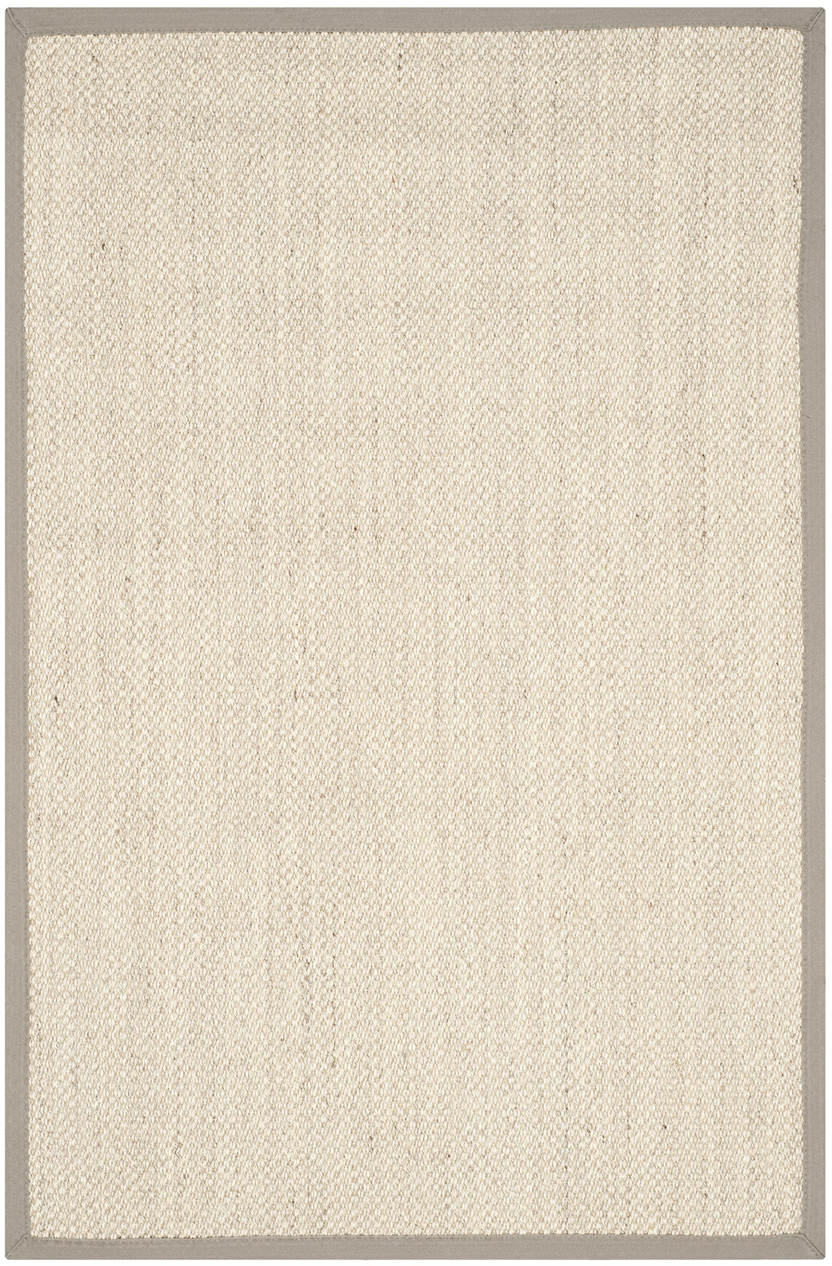 SAFAVIEH Natural Fiber Collection Accent Rug - 2 x 3, Marble & Khaki, Border Sisal Design, Easy Care, Ideal for High Traffic A