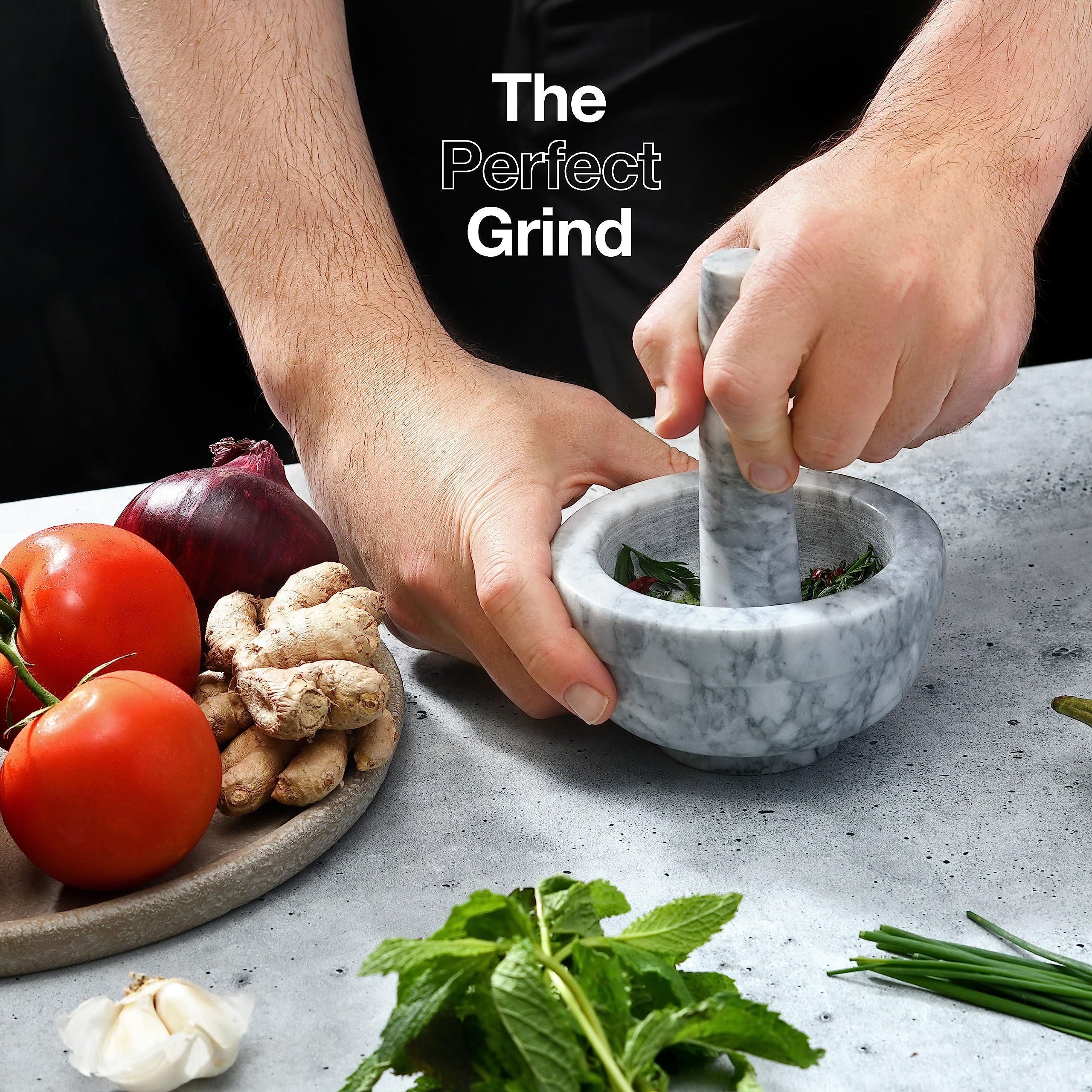Sagler Mortar And Pestle Set - Small Grinding Bowl Container For Guacamole, Spices, Salsa, Pesto, Herbs - Best Mortar And Pestle