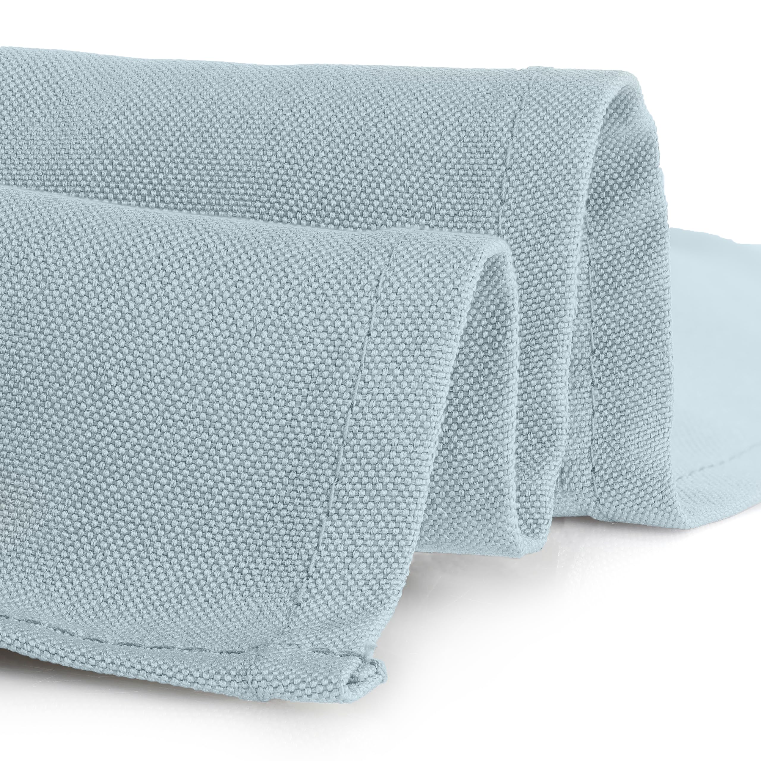 Gee Di Moda Square Tablecloth - 52 x 52 Inch Baby Blue Table Cloth for Small Square or Round Tables - Heavy Duty Washable Fabric