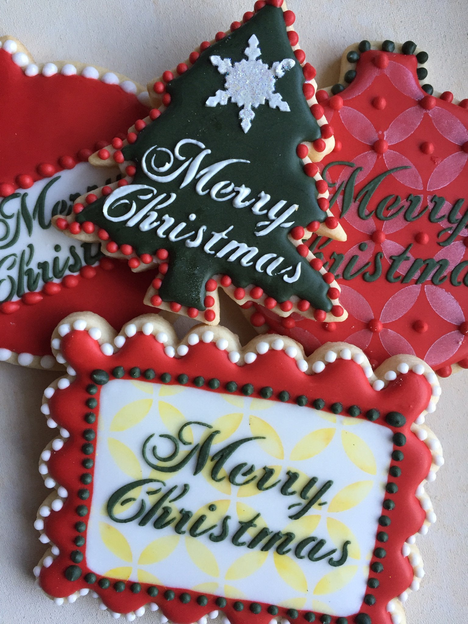 Merry Christmas Cookie And Craft Stencil By Designer Stencils