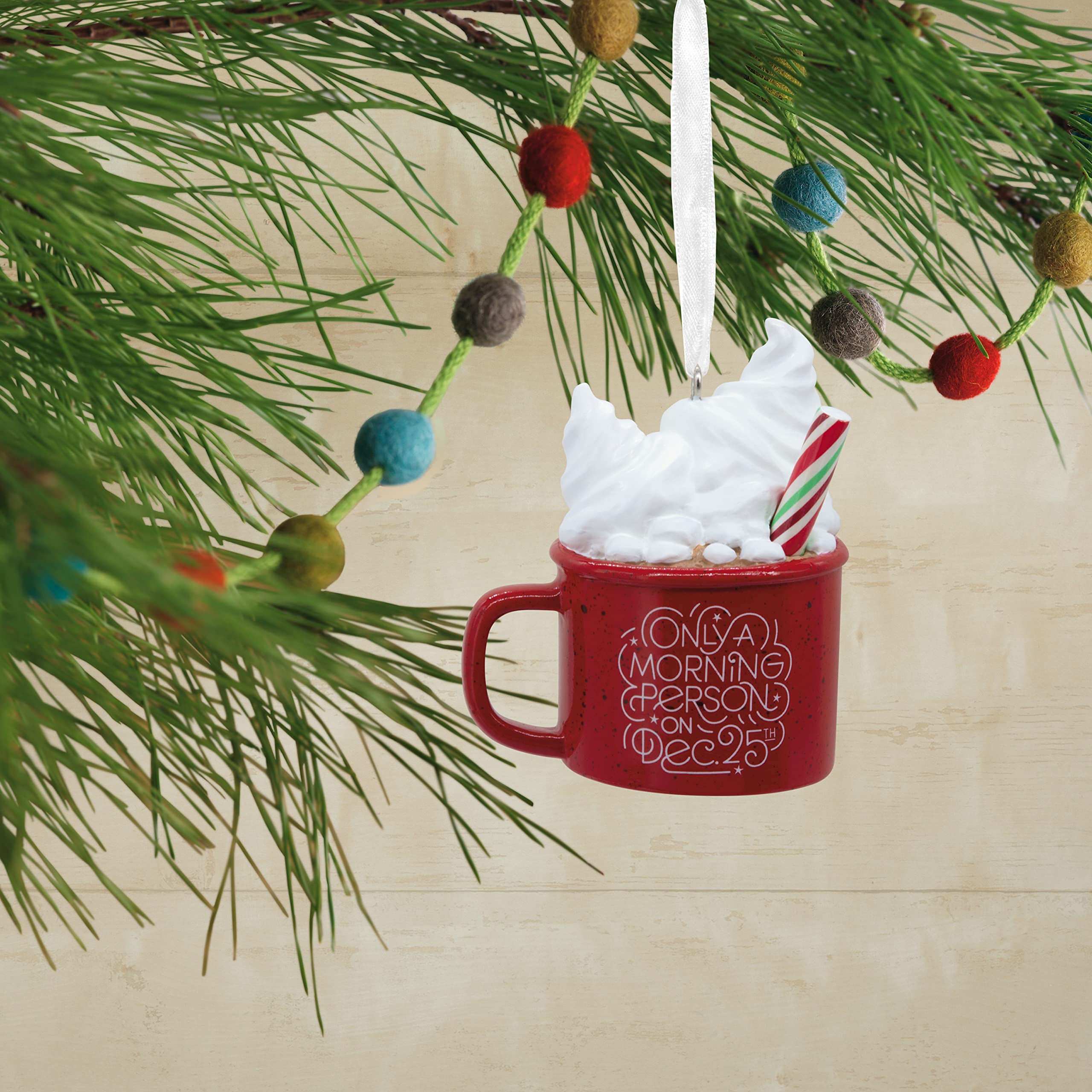 Hallmark Morning Person on Dec. 25 Mug Christmas Ornament