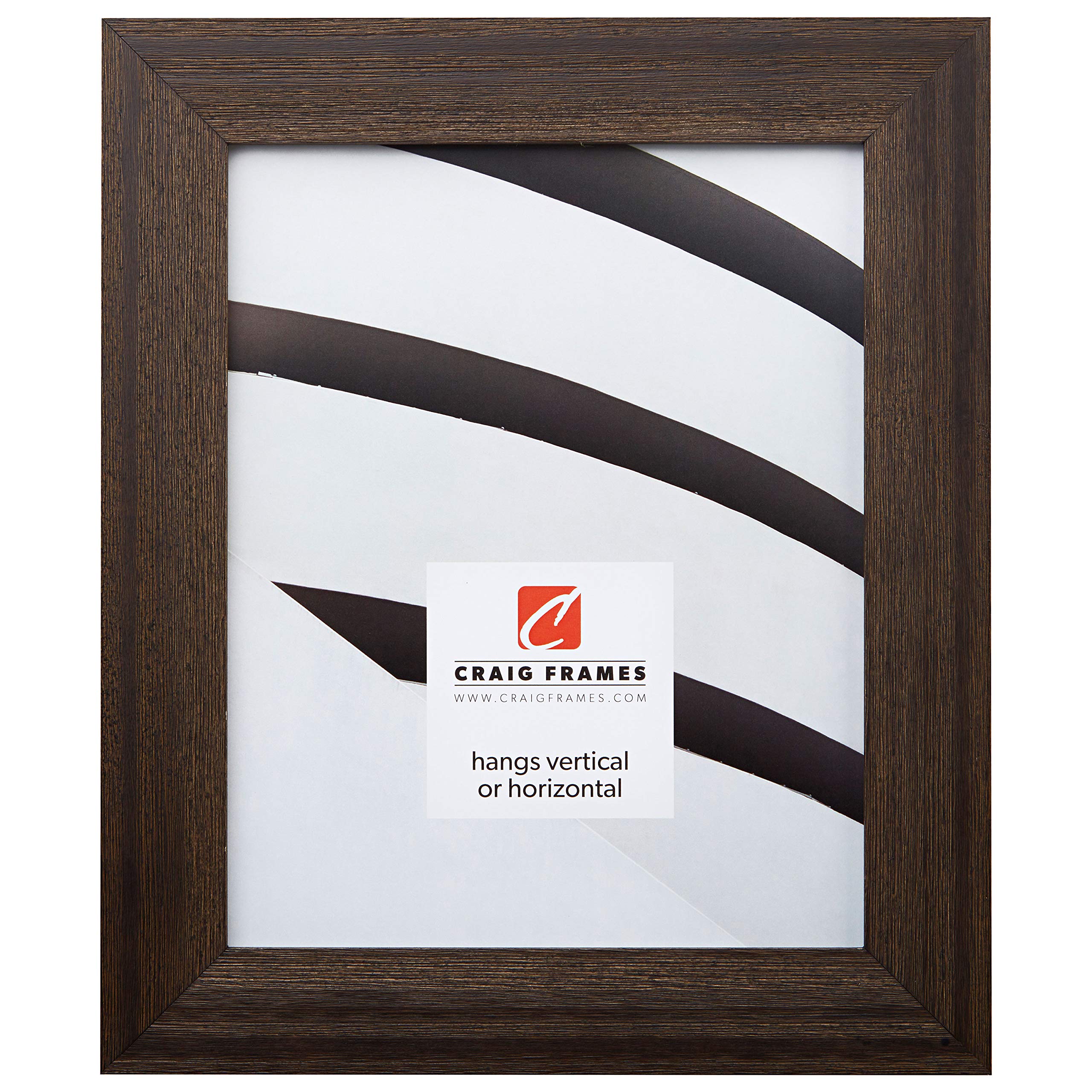 Craig Frames 1.5DRIFTWOODBK 11x14 Picture/Poster Frame, Wood Grain Finish, 1-1/2-Inch Wide, Distressed Black