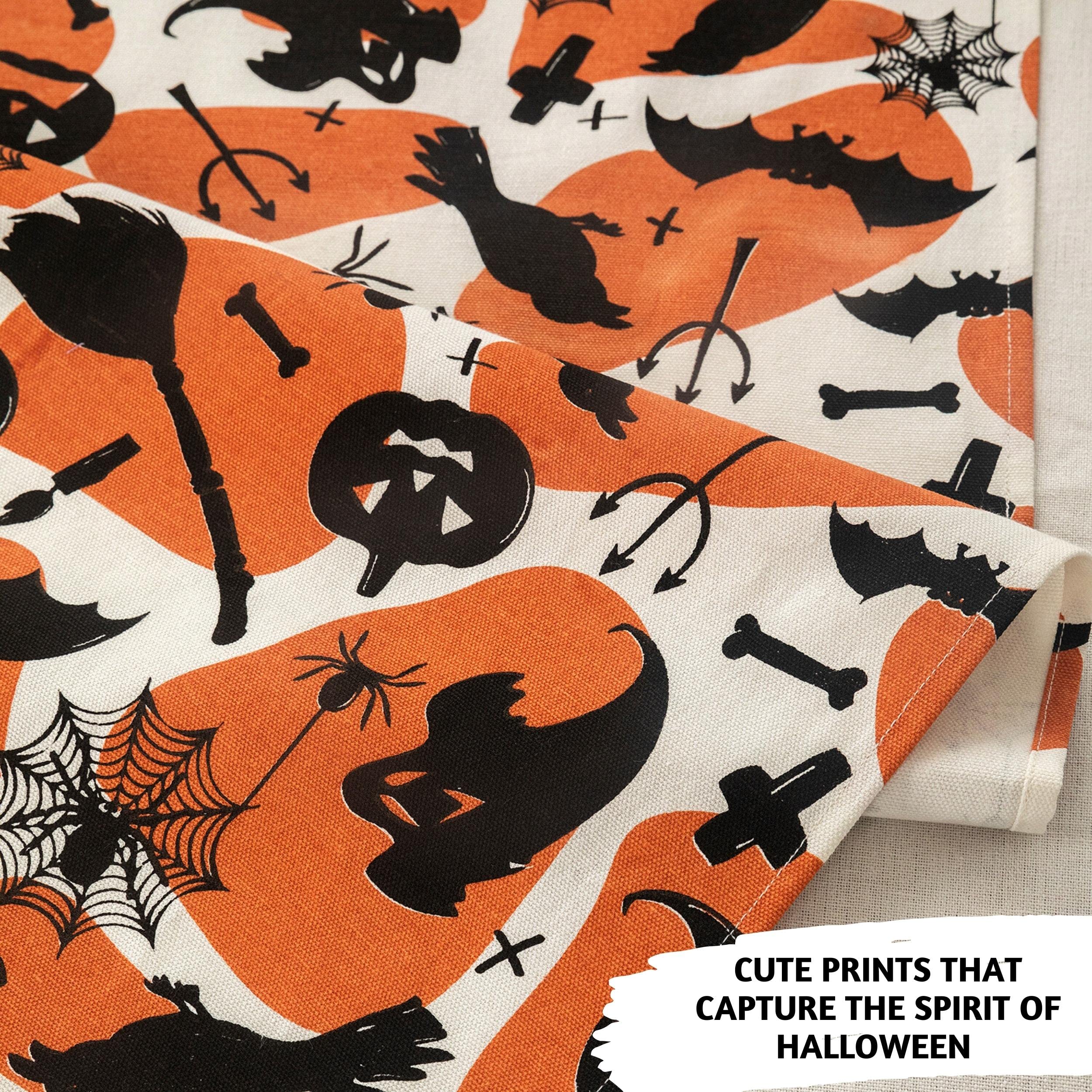 Folkulture Halloween Table Runner 72 Inches Long For Halloween Decorations, 100% Cotton Farmhouse Table Runner For Home Decor, C