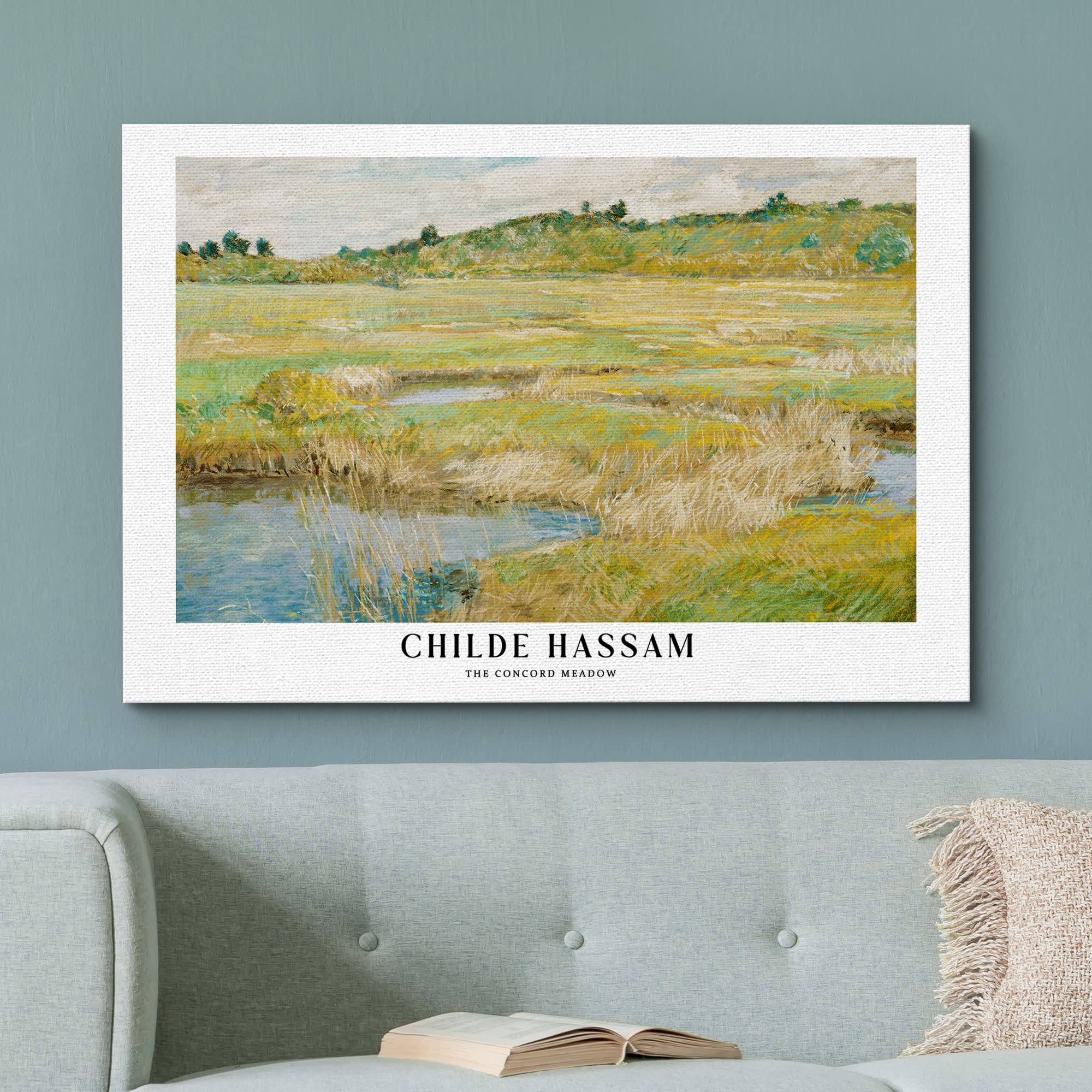 Wall26 Canvas Print Wall Art The Concorde Meadow By Childe Hassam Historic Classical Illustrations Fine Art Decorative Vintage Z