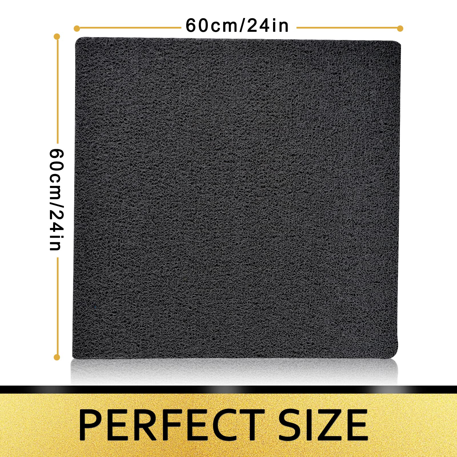 Shower Mat Non Slip Without Suction Cups,24X24 Inch, Pvc Loofah Bath Mat For Textured Tub Surface,Shower,Bathroom, Quick Drying