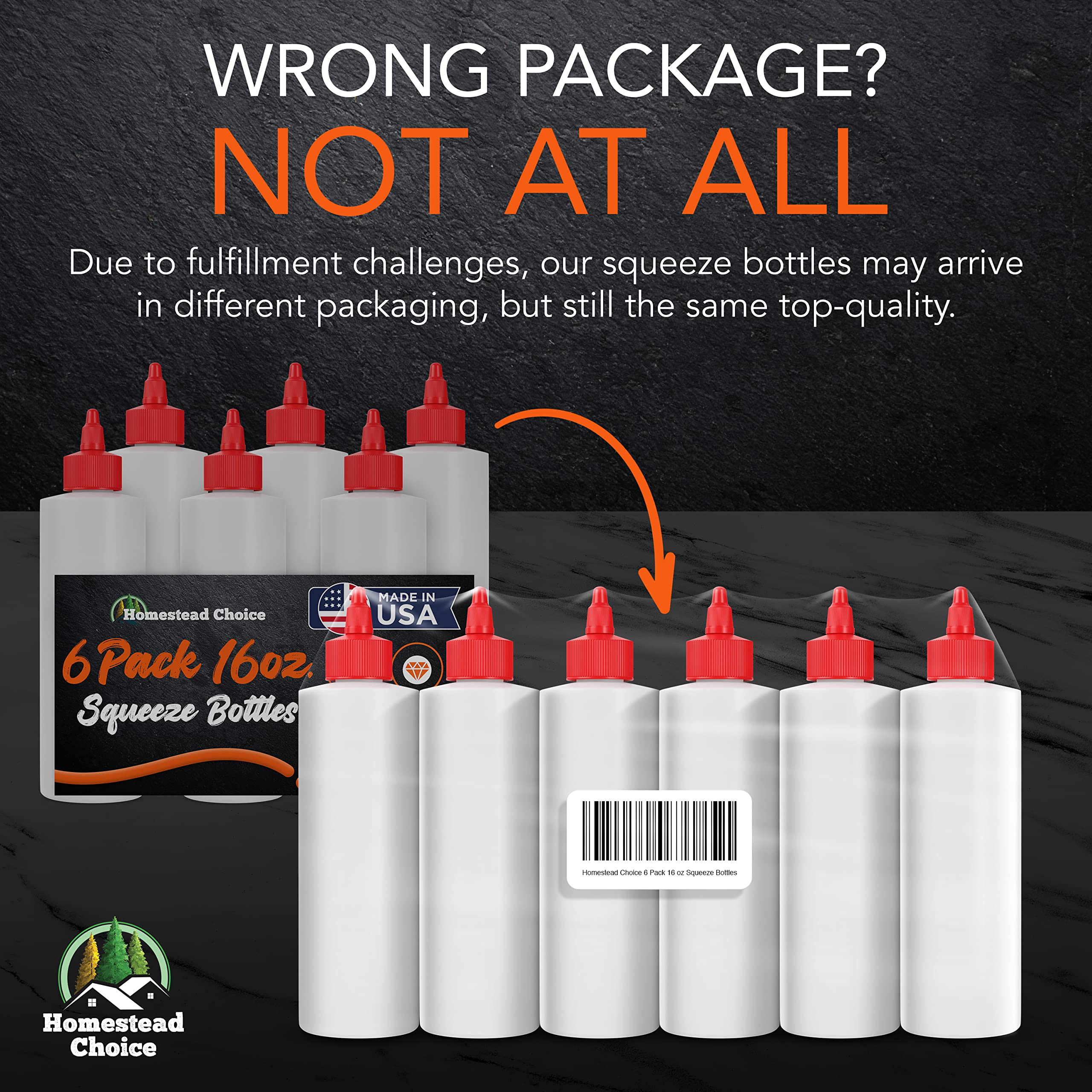 6 Pack Plastic Squeeze Bottles For Sauces 16 Oz Condiment Squeeze Bottles For Liquids Made In Usa Bpa Free Squirt Bottles With T