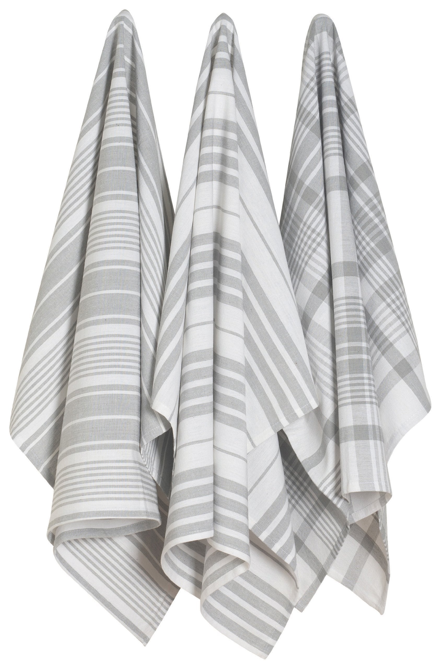 Now Designs Jumbo Pure Kitchen Towel, London Grey, Set Of 3