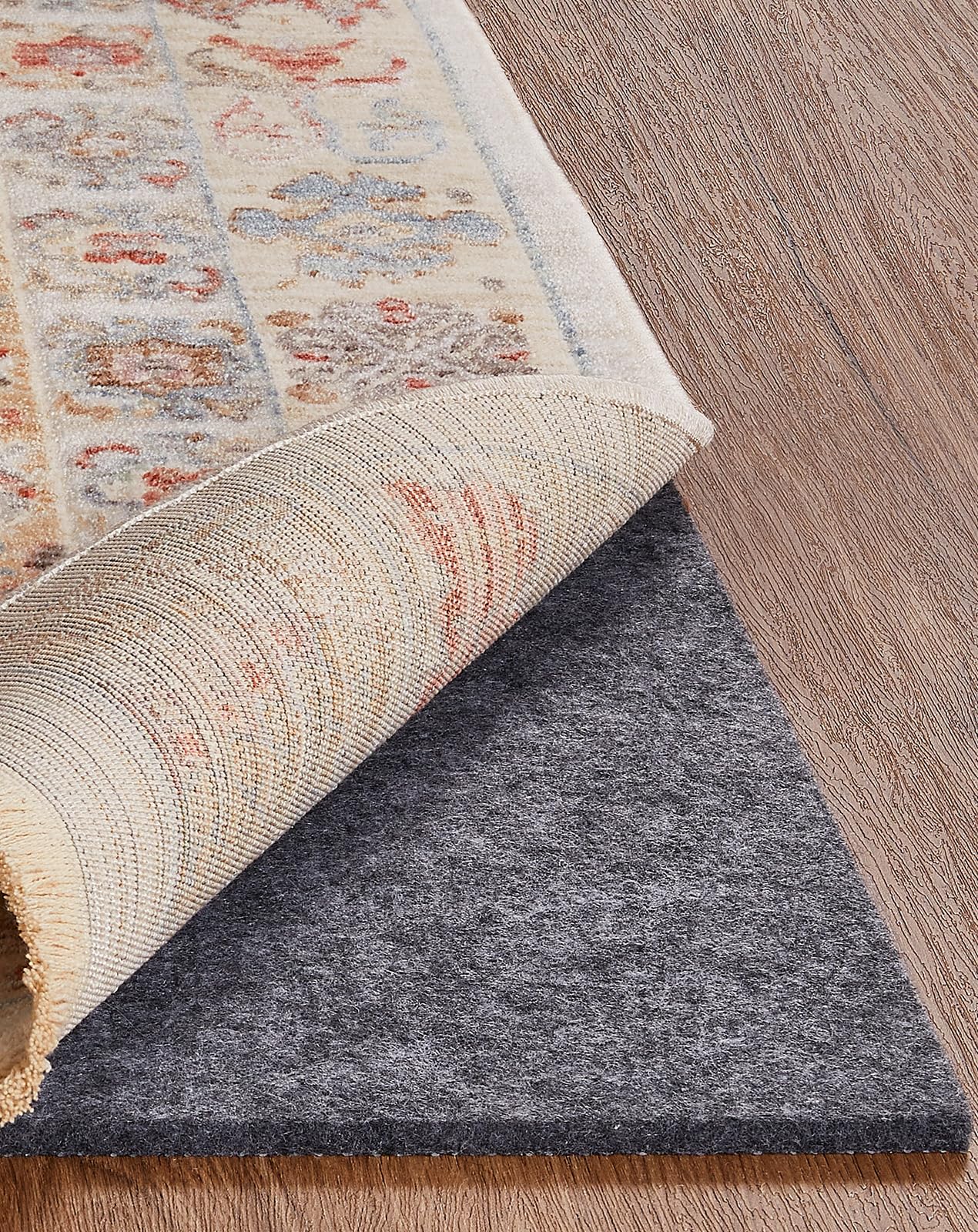 Veken Non Slip Cushioned Runner Rug Pad Gripper 2x8 Ft, Felt and Silicone Backing, 1/8 Thick Carpet Liner for Hardwood Floors an