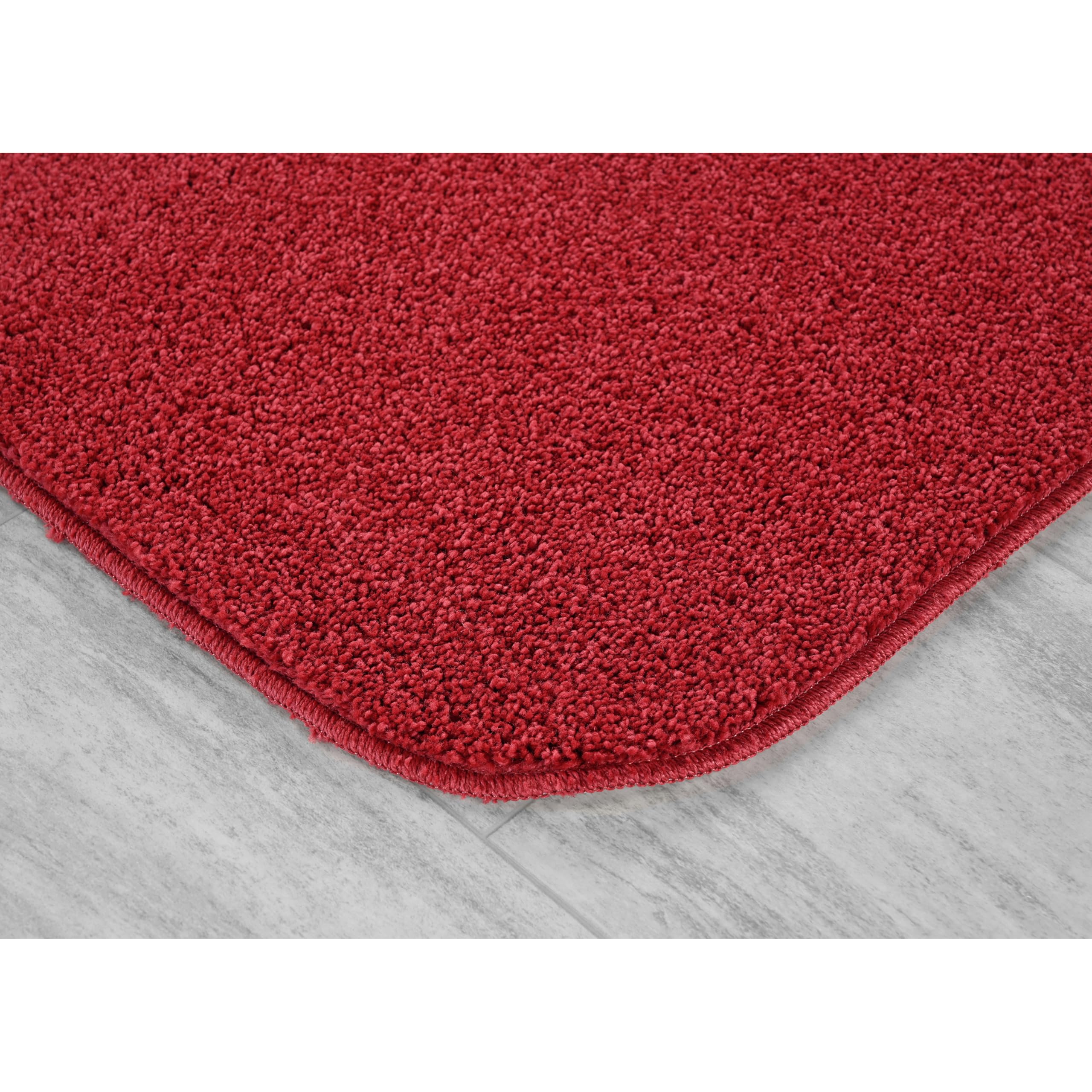 Garland Rug Gramercy Plush Polypropylene Washable Bath Rug Set, 3 Piece (Toilet Lid Cover, Contour Rug, 20'' X34' Bath Rugs) Cla