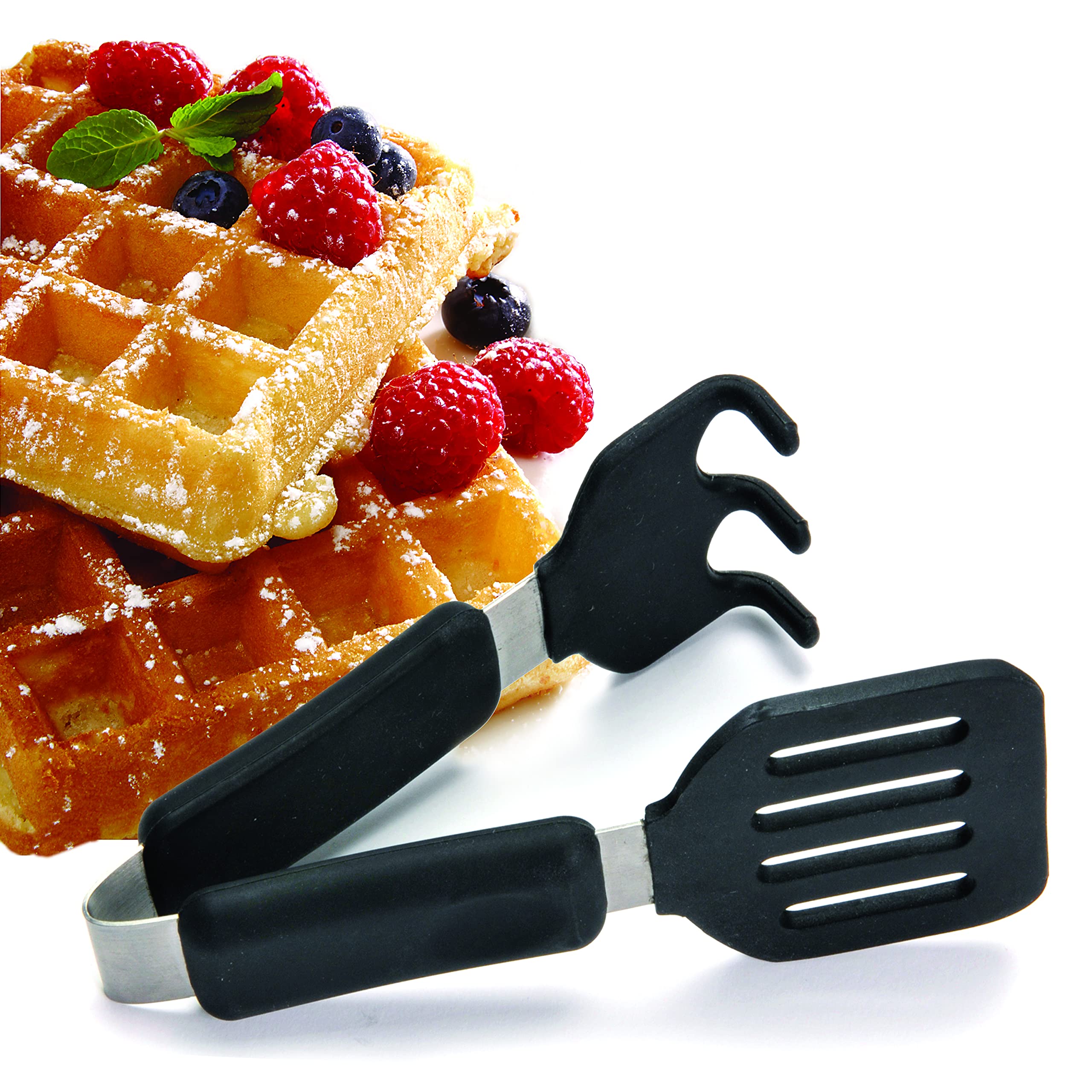 Norpro Grip-Ez Grab And Lift Silicone Tongs, 6- Inch, Black