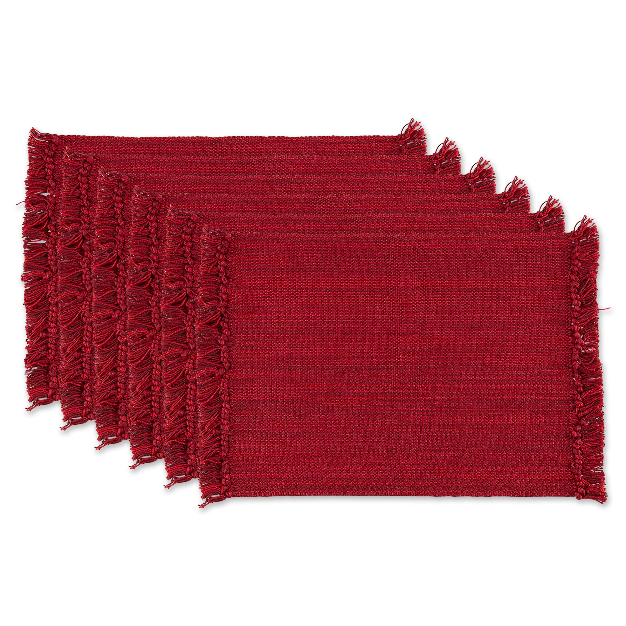 Dii Variegated Tabletop Collection, Placemat Set3X19, Redwood, 6 Piece