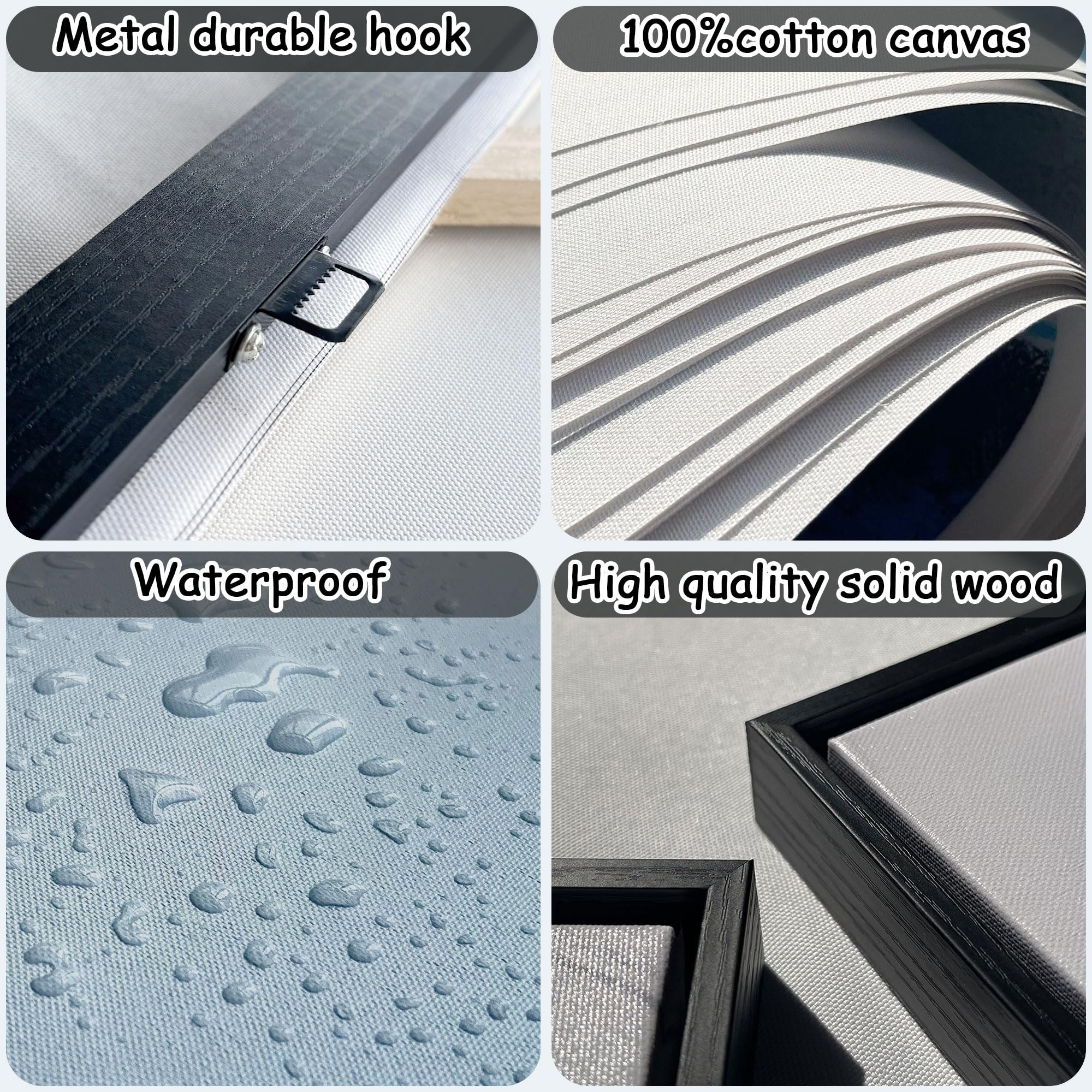 Ajaziko Blue Wall Art Abstract Wall Decor Pictures For Living Room Wall Decoration Print Pictures Canvas Framed Artwork Painting