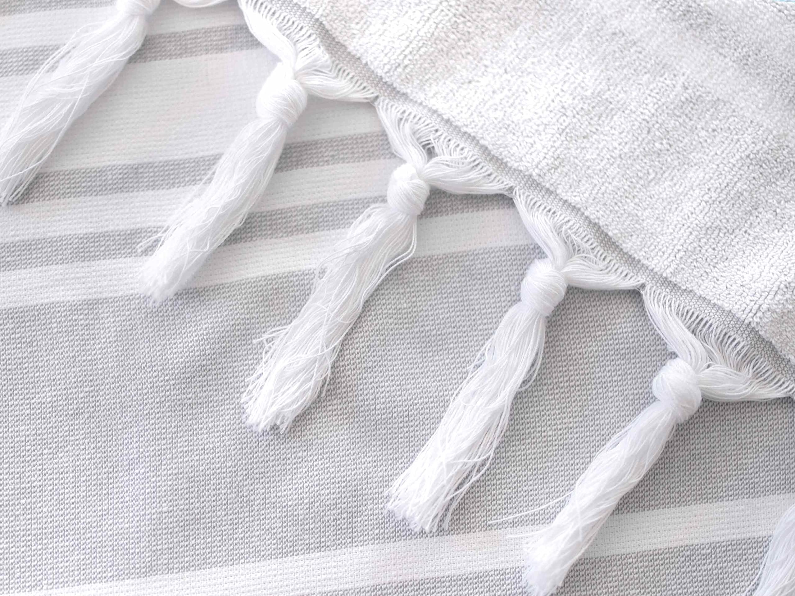 Laguna Beach Textile Co. Soft Turkish Fouta Beach Towel - Stone Gray, 400 Gsm
