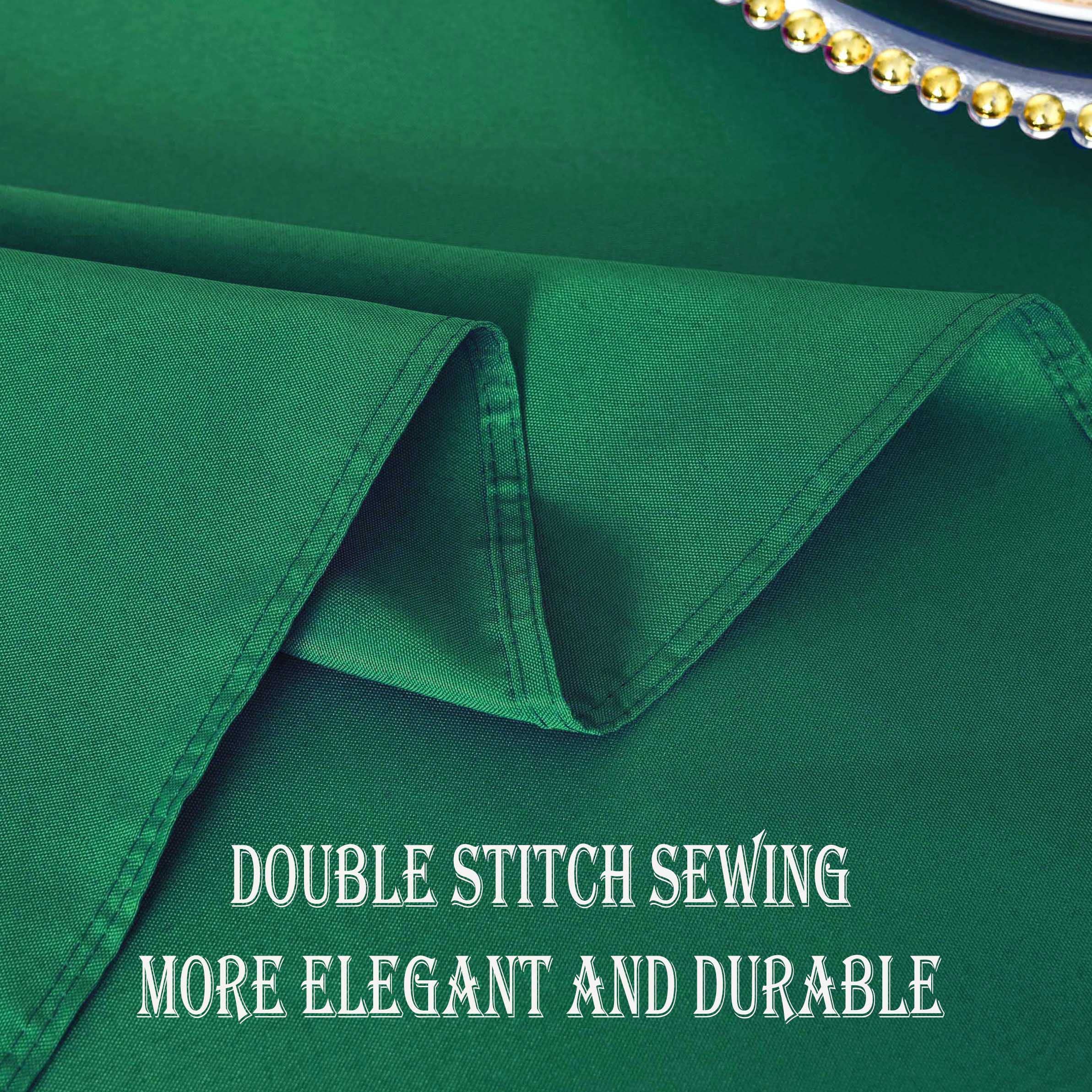 Kaipho Green Square Tablecloth Waterproof Stain Resistant Wrinkle Free Table Cloth 210Gsm Polyester Wipeable Table Cover For Par