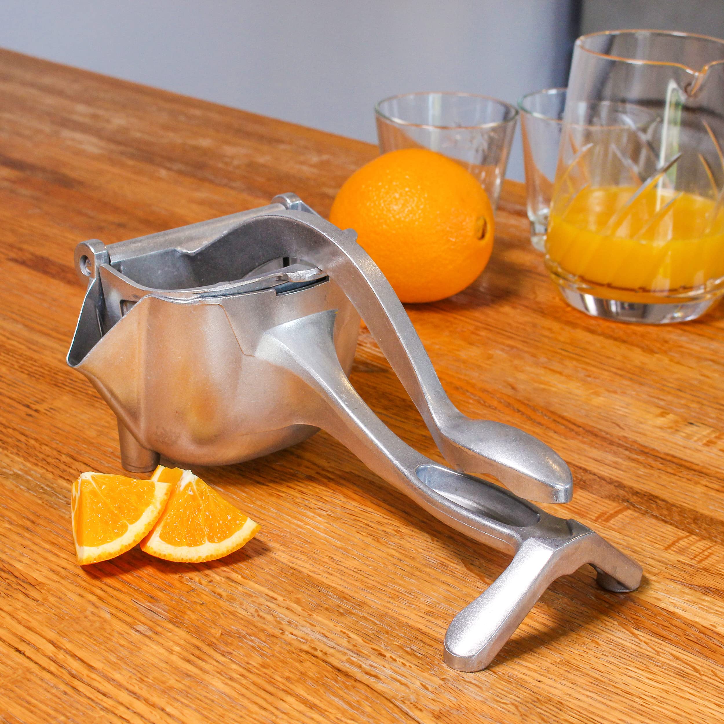 Potted Pans Manual Citrus Juicer Hand Press - 6.4Oz Large Metal Lemon Squeezer For Orange Lime Grapefruit More