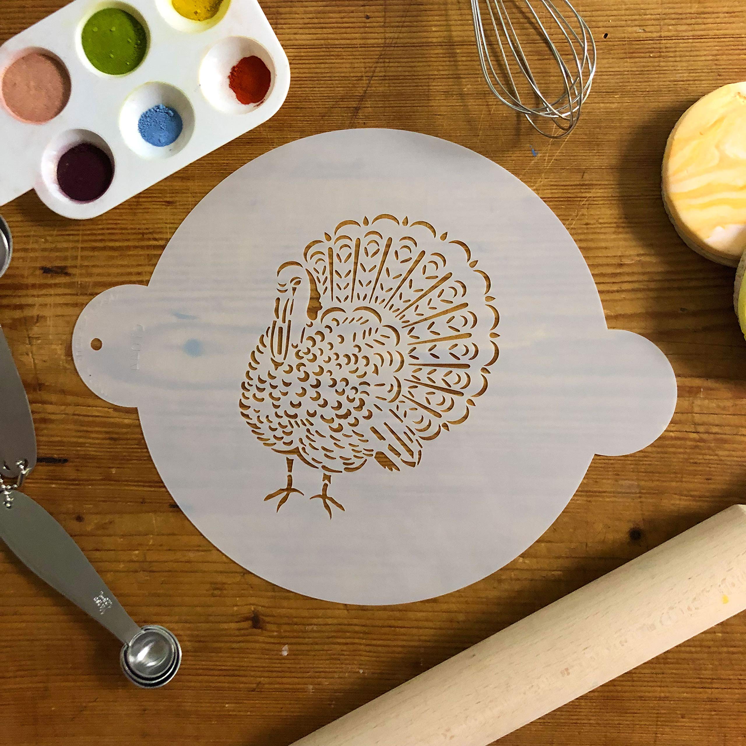 Feathered Turkey Cake/Pie Stencil C1044 By Designer Stencils
