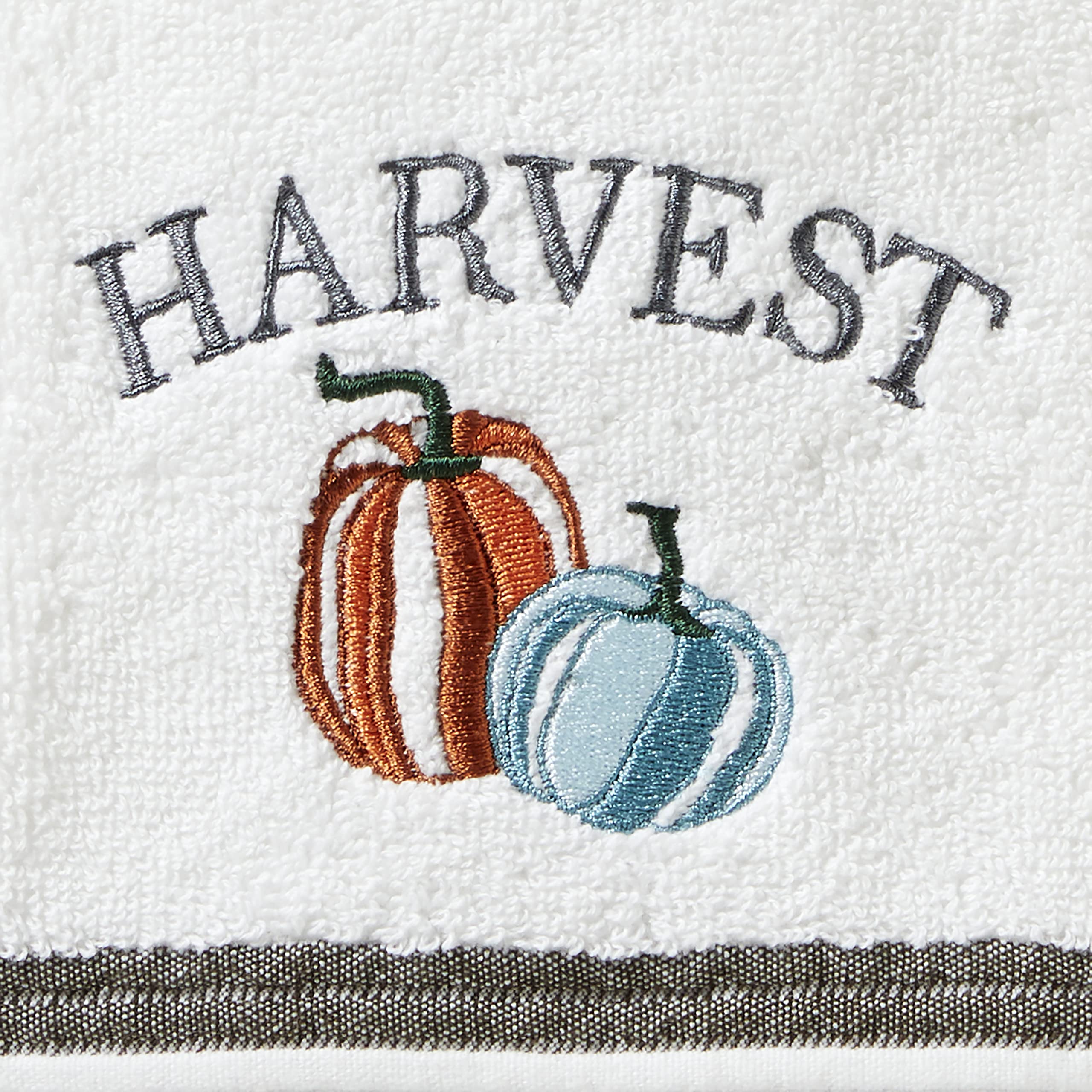 Skl Home Fall Nature'S Harvest Hand Towel Set, White Small