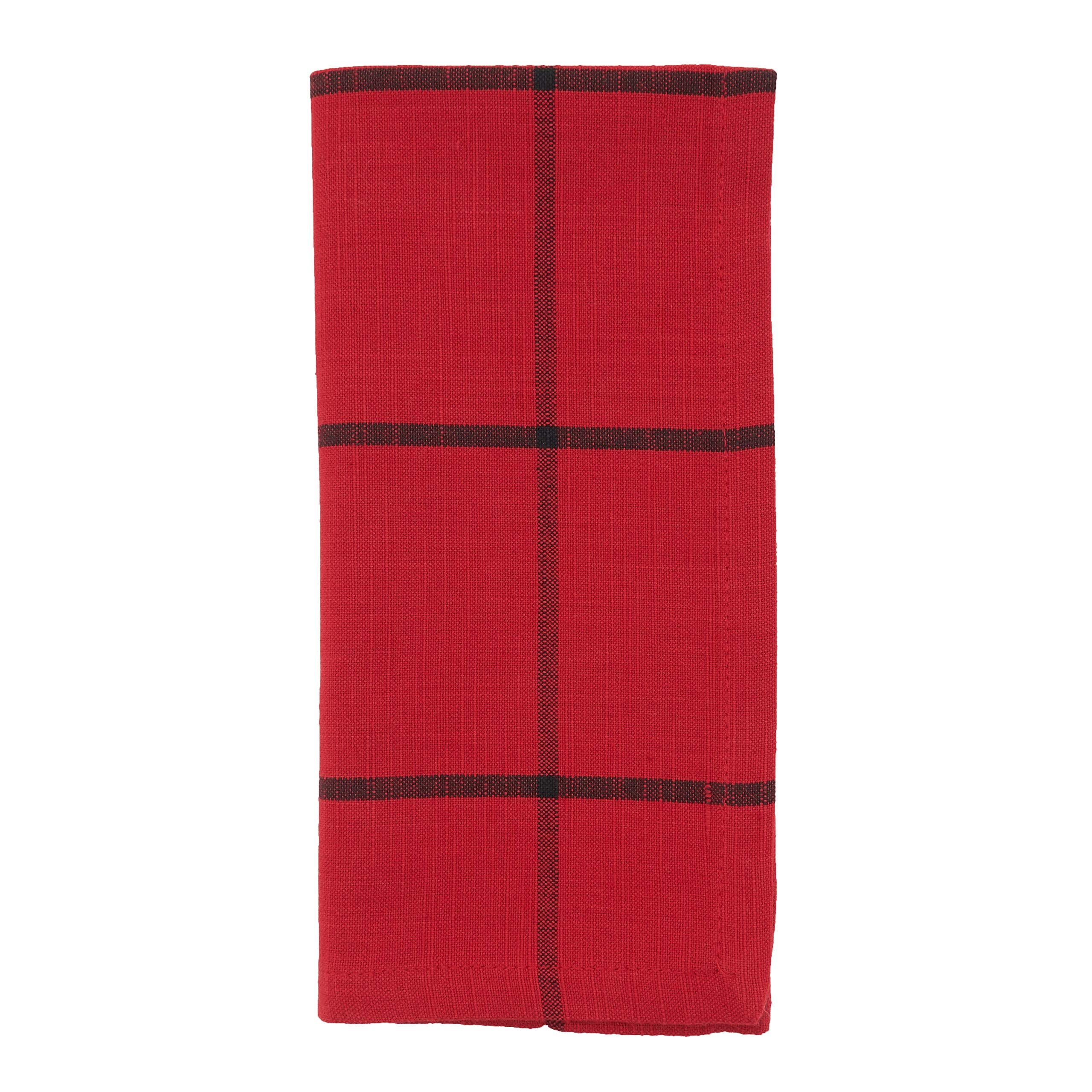 Windowpane Plaid Table Napkins (Set Of 4)