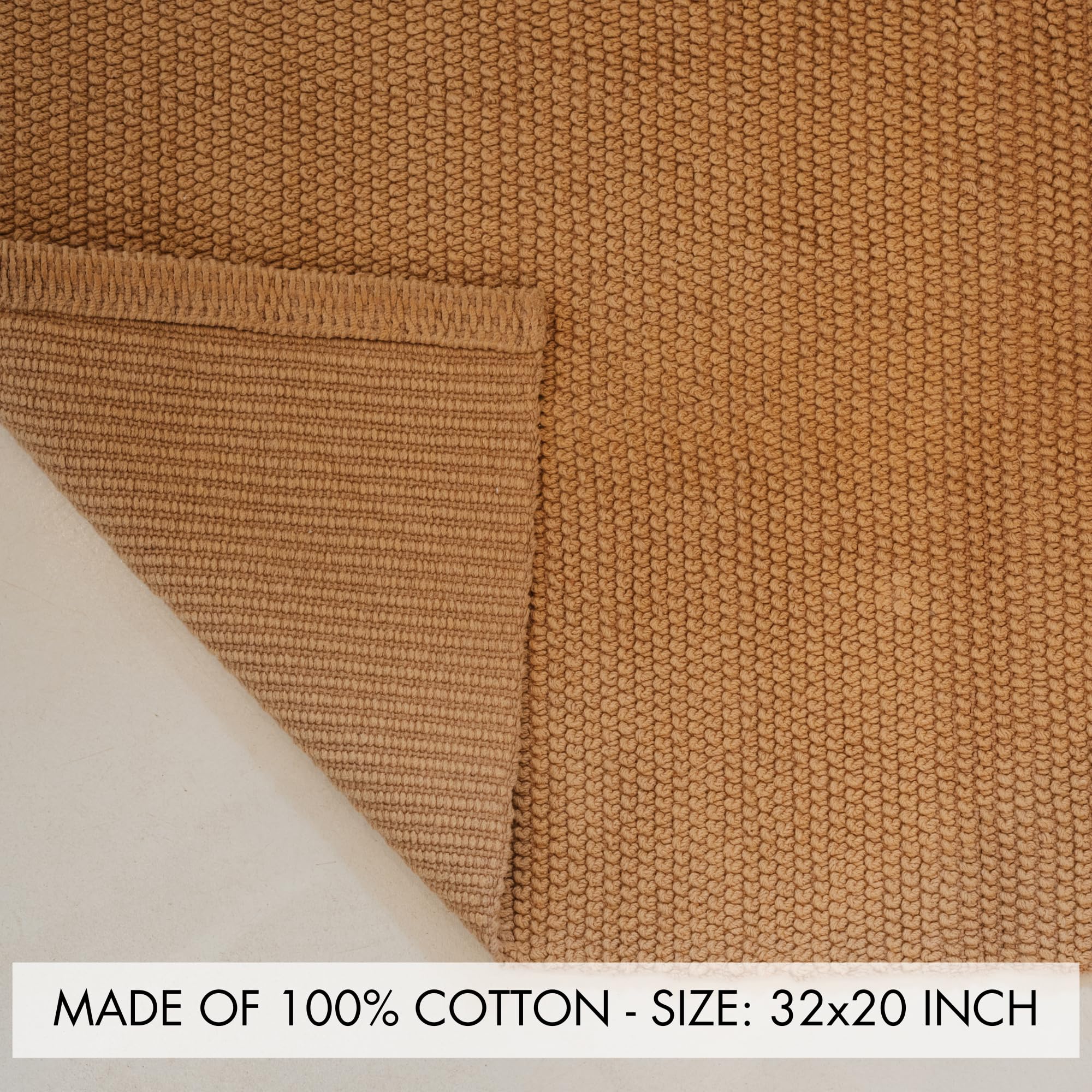 Kibaga Beautiful Boho Rug For Your Bathroom - Soft Textured Bath Mat Made Of 100% Cotton Fits Perfectly Into Your Home - A Cute,