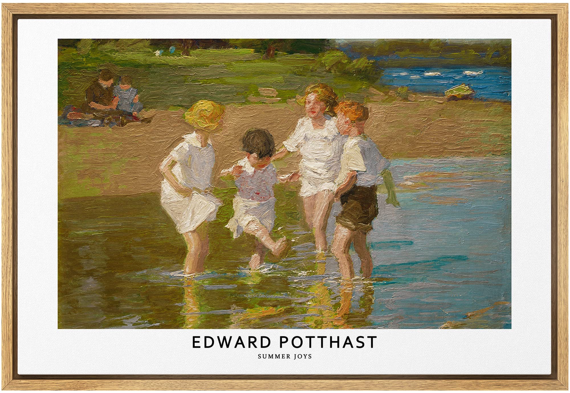 Wall26 Framed Canvas Print Wall Art Summer Joys By Edward Potthast Historic Classical Illustrations Fine Art Decorative Vintage
