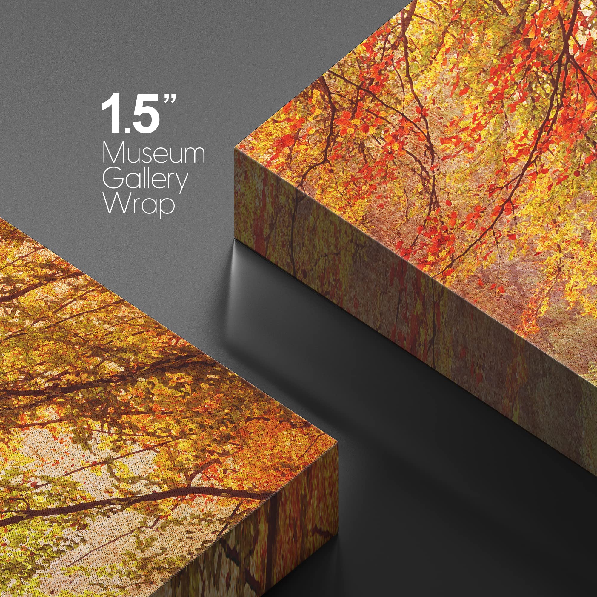 Wall26 Canvas Print Wall Art Watercolor Effect Bench In Autumn Park Nature Wilderness Illustrations Modern Art Rustic Scenic Col