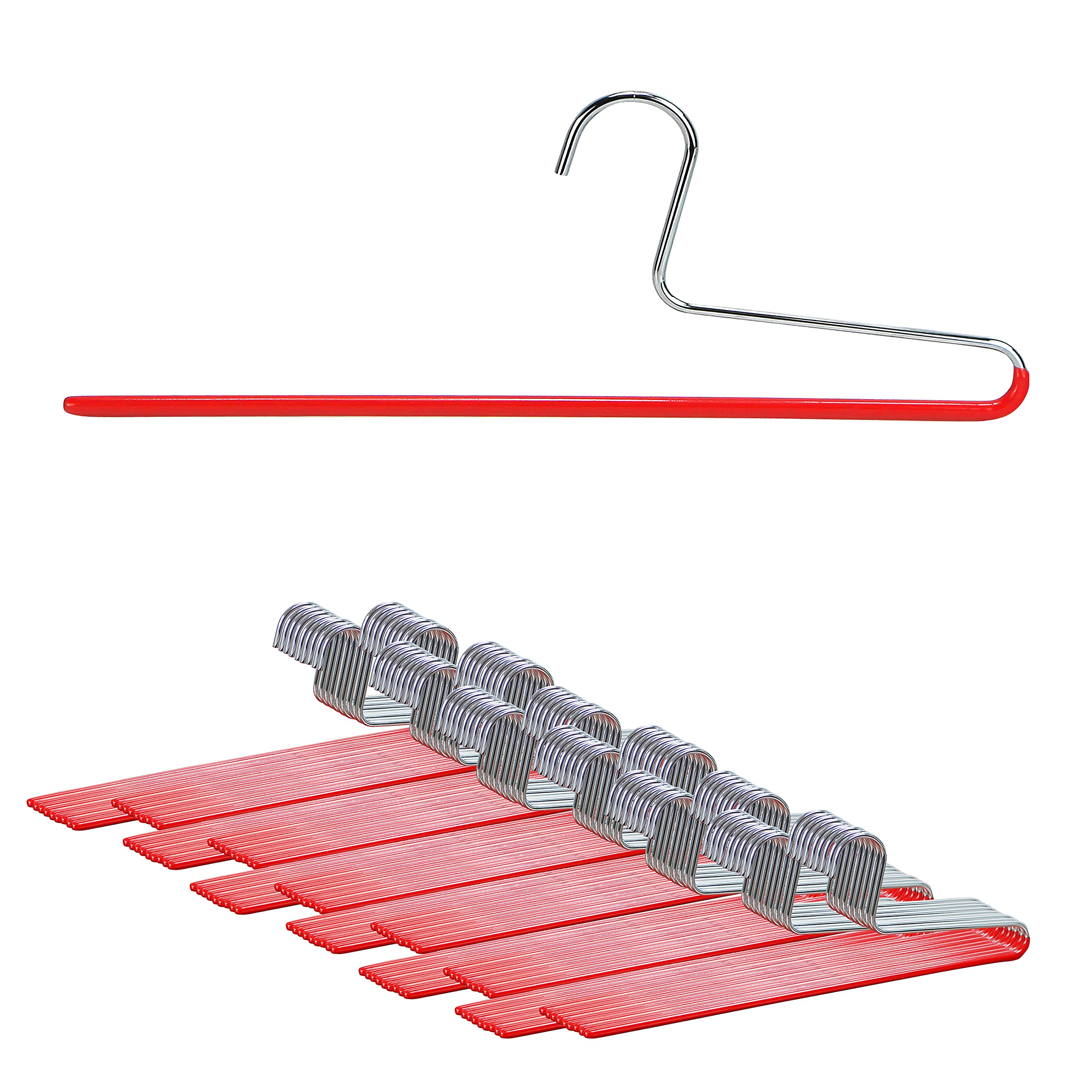 Mawa By Reston Lloyd Non-Slip Space Saving Clothes Hanger With Single Rod For Pants, Style Kh/1
