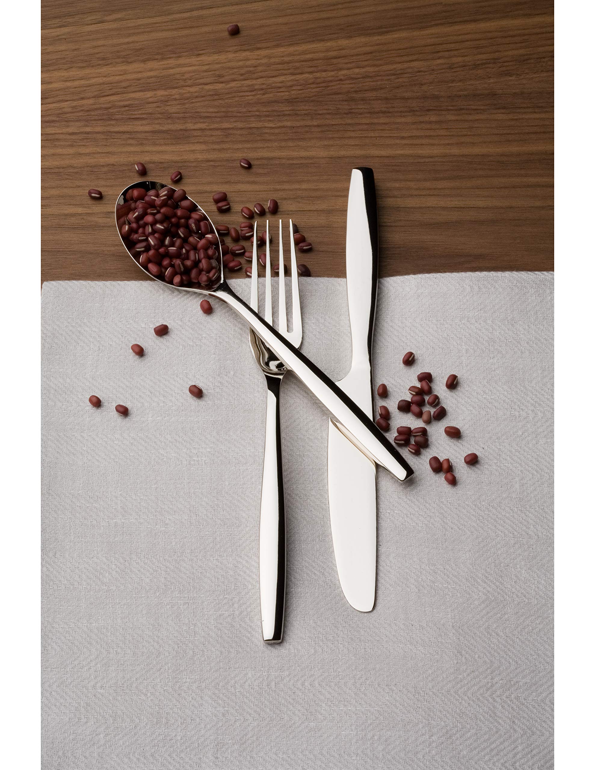 Nambe Aidan 3-Piece Hostess Set | 18/10 Stainless Steel Flatware Serving Fork And Spoon Set | Serving Utensils For Buffet, Cater