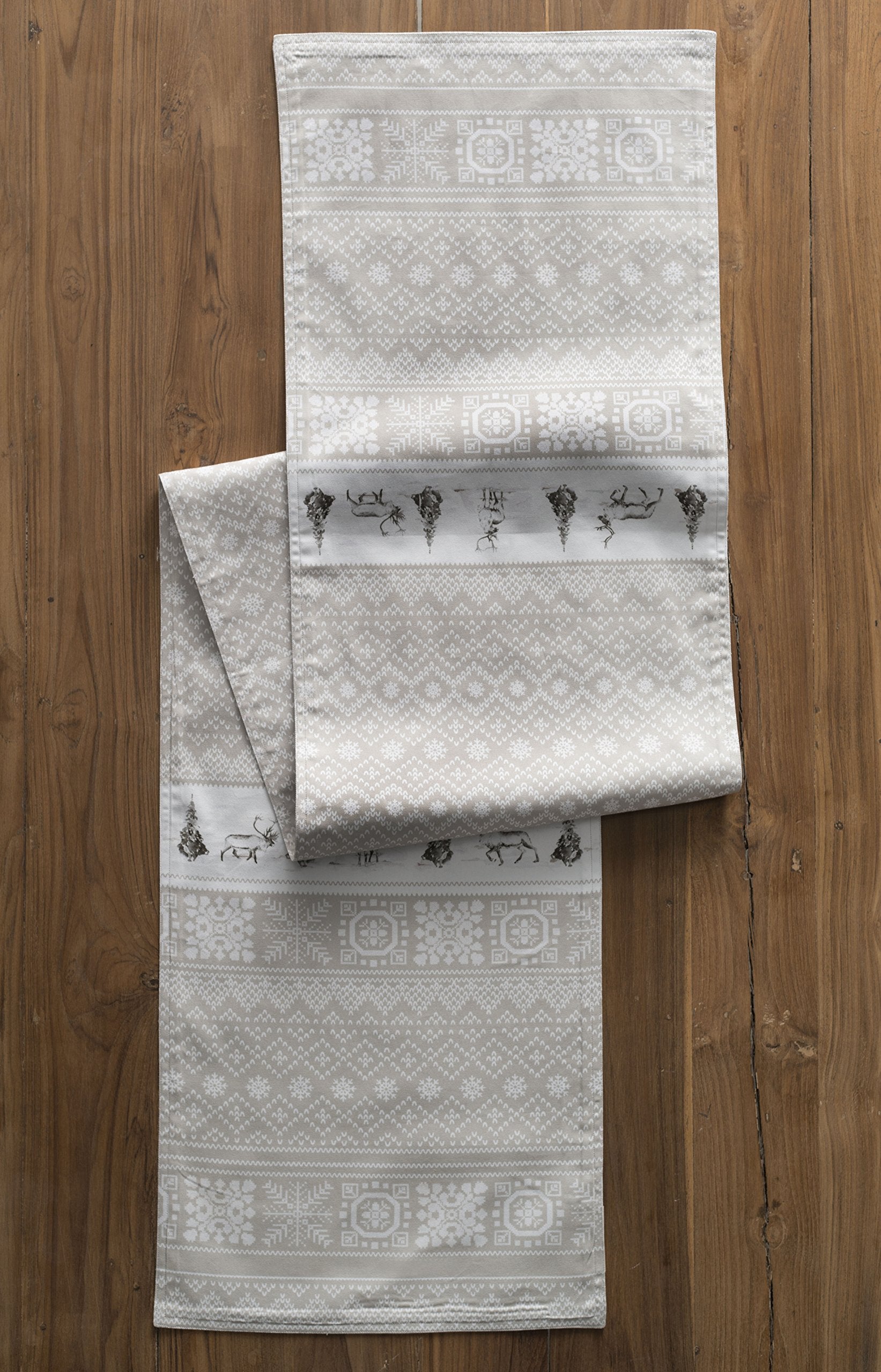Maison D' Hermine Tablerunner 100% Cotton Table Runner Decorative Table Runners, Home, Wedding & Camping, Cozy Christmas (Double