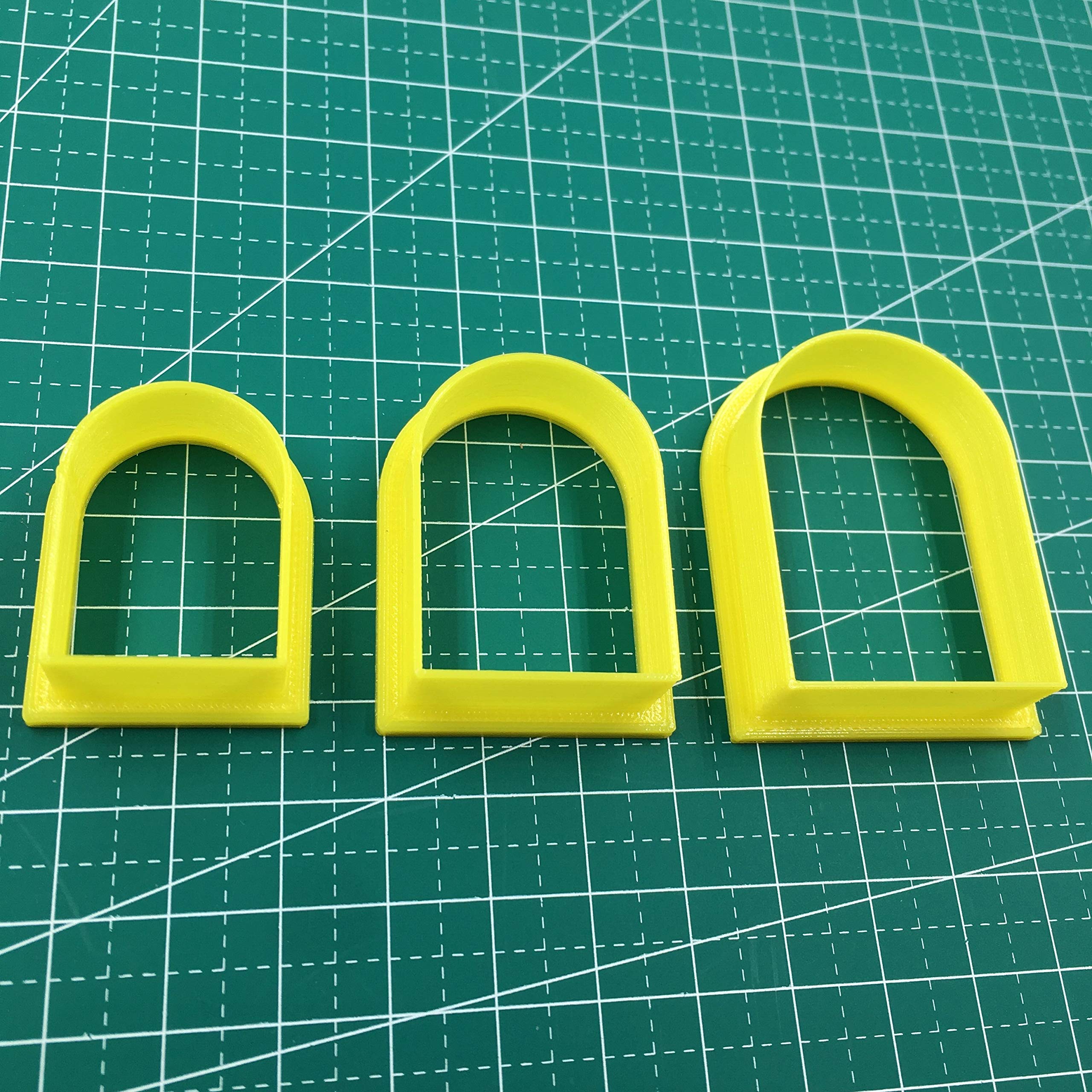 Set Of 3 Arch Clay Cutter Set, Cookie Cutter, 3D Polymer Clay Cutter