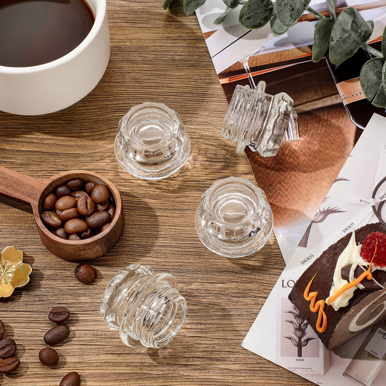 Vesici Coffee Percolator Pot Replacement 4 Pieces Glass Percolator Top Replacement Glass Coffee Percolator Parts Transparent Cof