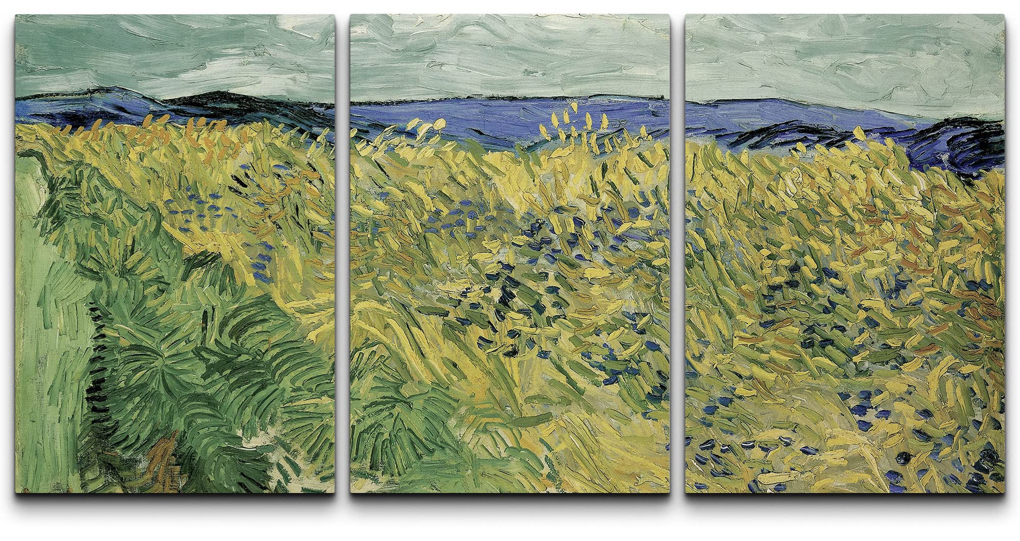 Wall26 Canvas Print Wall Art Set Wheat Field With Cornflowers Vincent Van Gogh Classical Illustrations Fine Art Decorative Histo