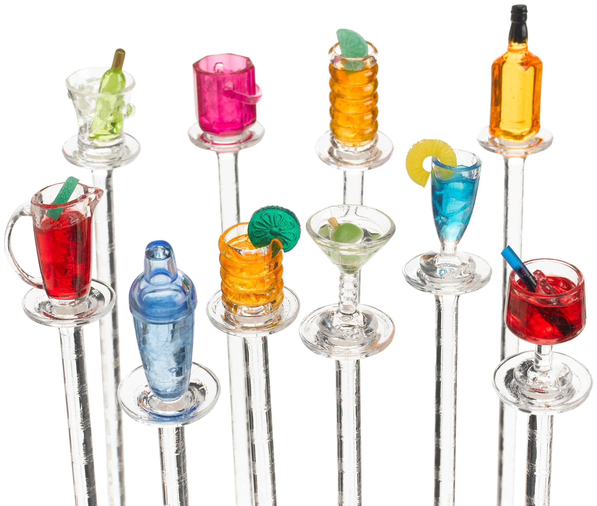 Prodyne Happy Hour Swizzle Sticks, Colors May Vary